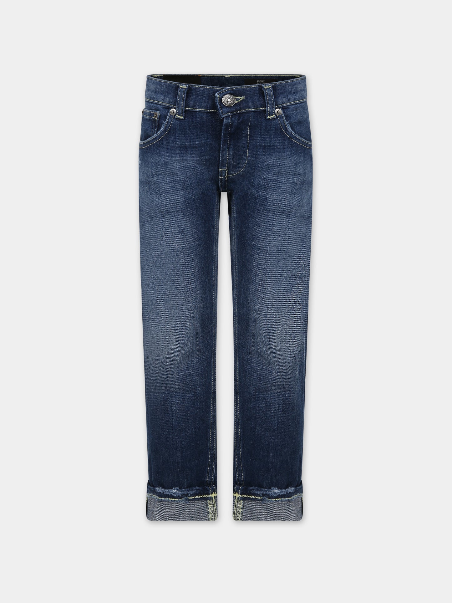 Jeans blu per bambino con logo,Dondup Kids,DMPA029 C DS039 4005
