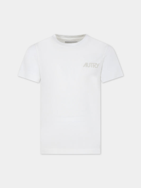 T-shirt bianca per bambini con logo,Autry,KTPK 021W