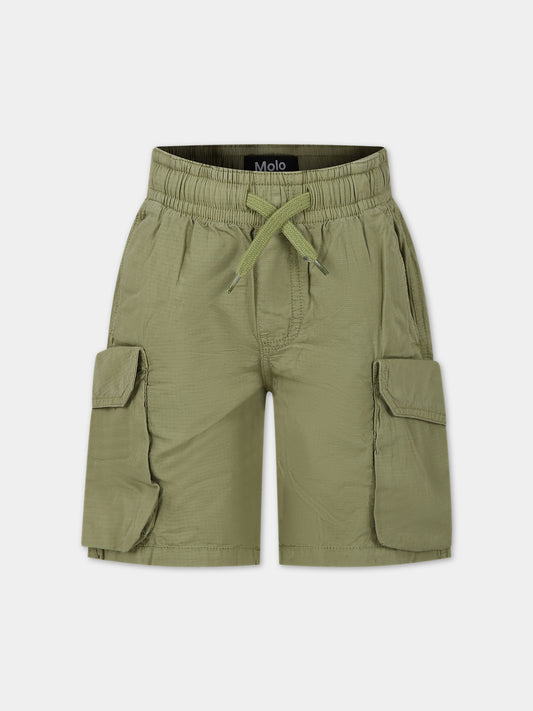 Shorts casual Argod verde per bambino,Molo,1S24H103 8911