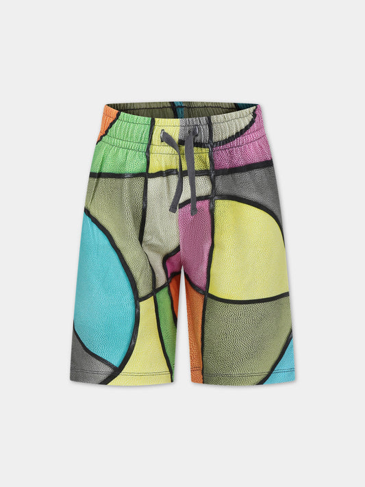 Shorts sportivo Alim per bambino con stampa grafica,Molo,1S24H106 8915