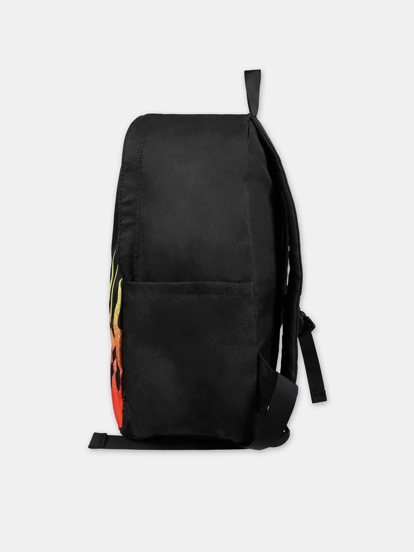 Zaino nero per bambino con fiamme,Molo,7S24V204 3457