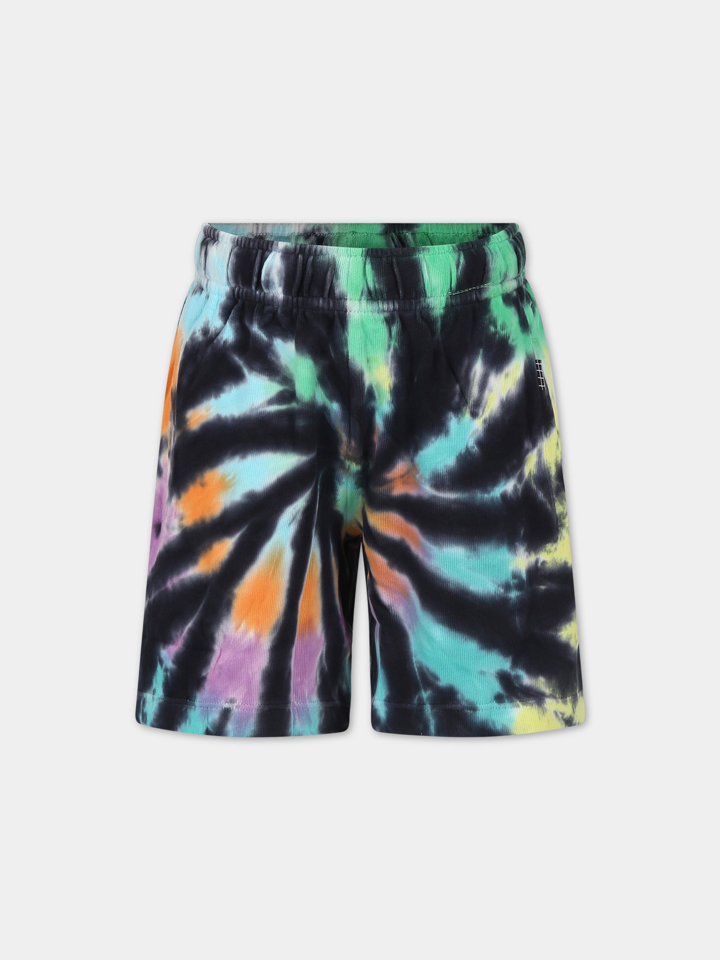 Shorts neri per bambino con stampa tie-dye,Molo,1S24H206 9084