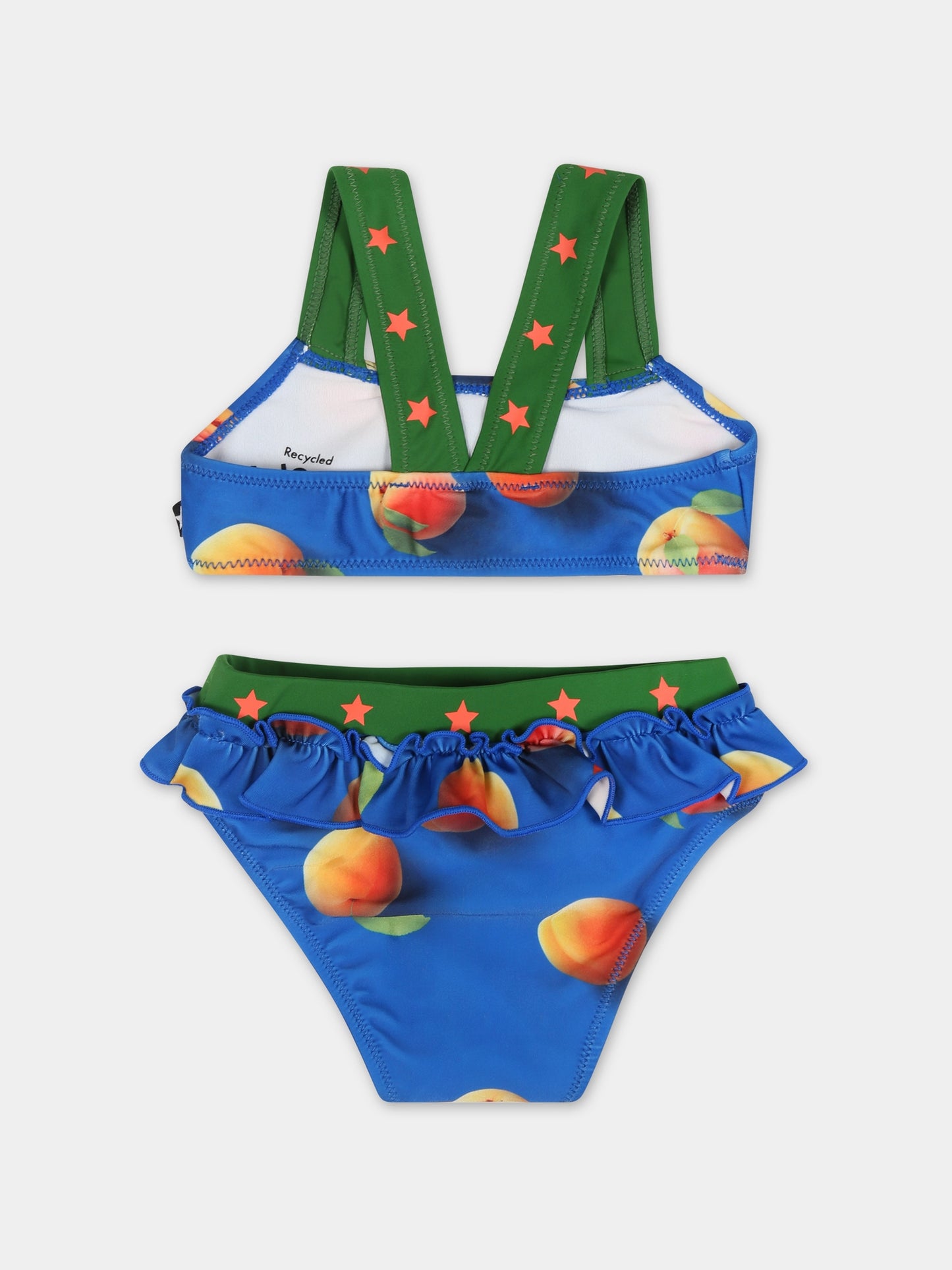 Bikini blu per neonata con stampa albicocca,Molo,8S24P101 6989