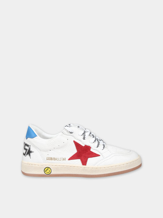 Sneakers bianche Ball Star New per bambini con stella,Golden Goose,GJF00439 F005330 10575