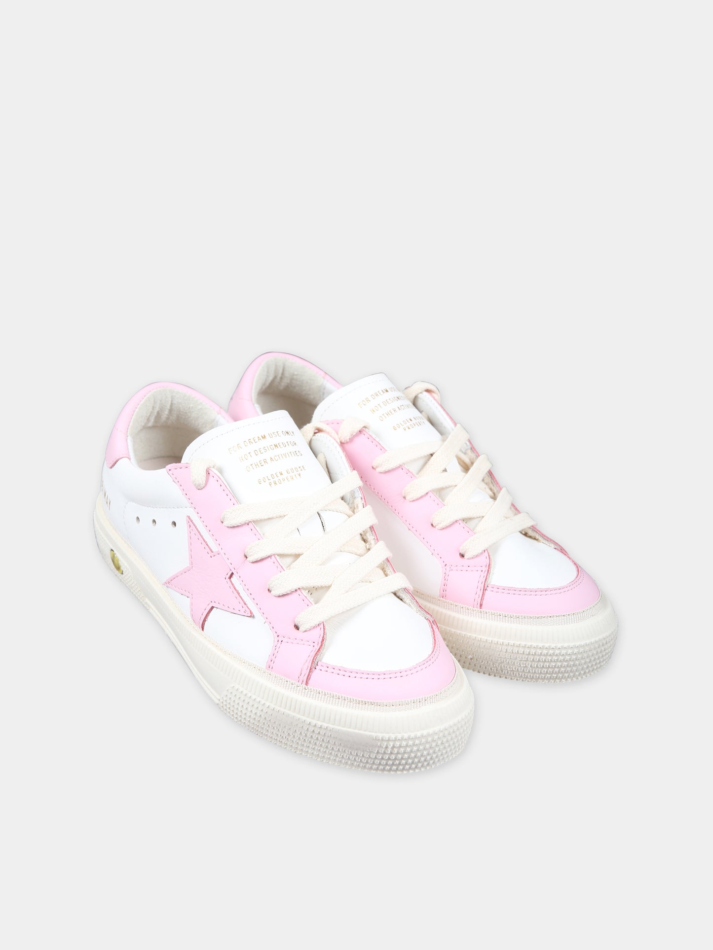 Sneakers May bianche per bambina con stella,Golden Goose,GYF00496 F005325 10310