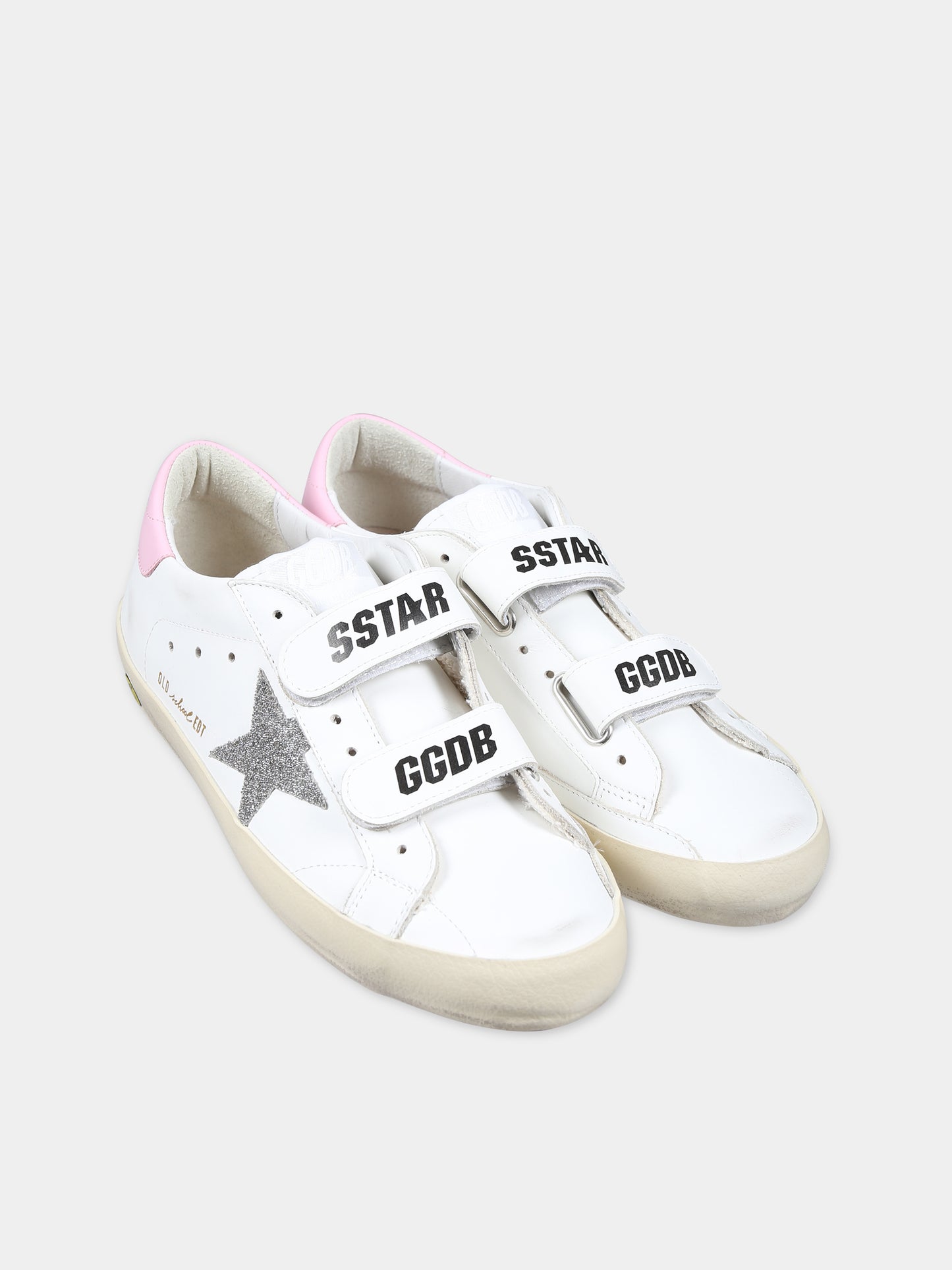 Sneakers bianche per bambina con logo,Golden Goose,GJF00111 F005313 11692