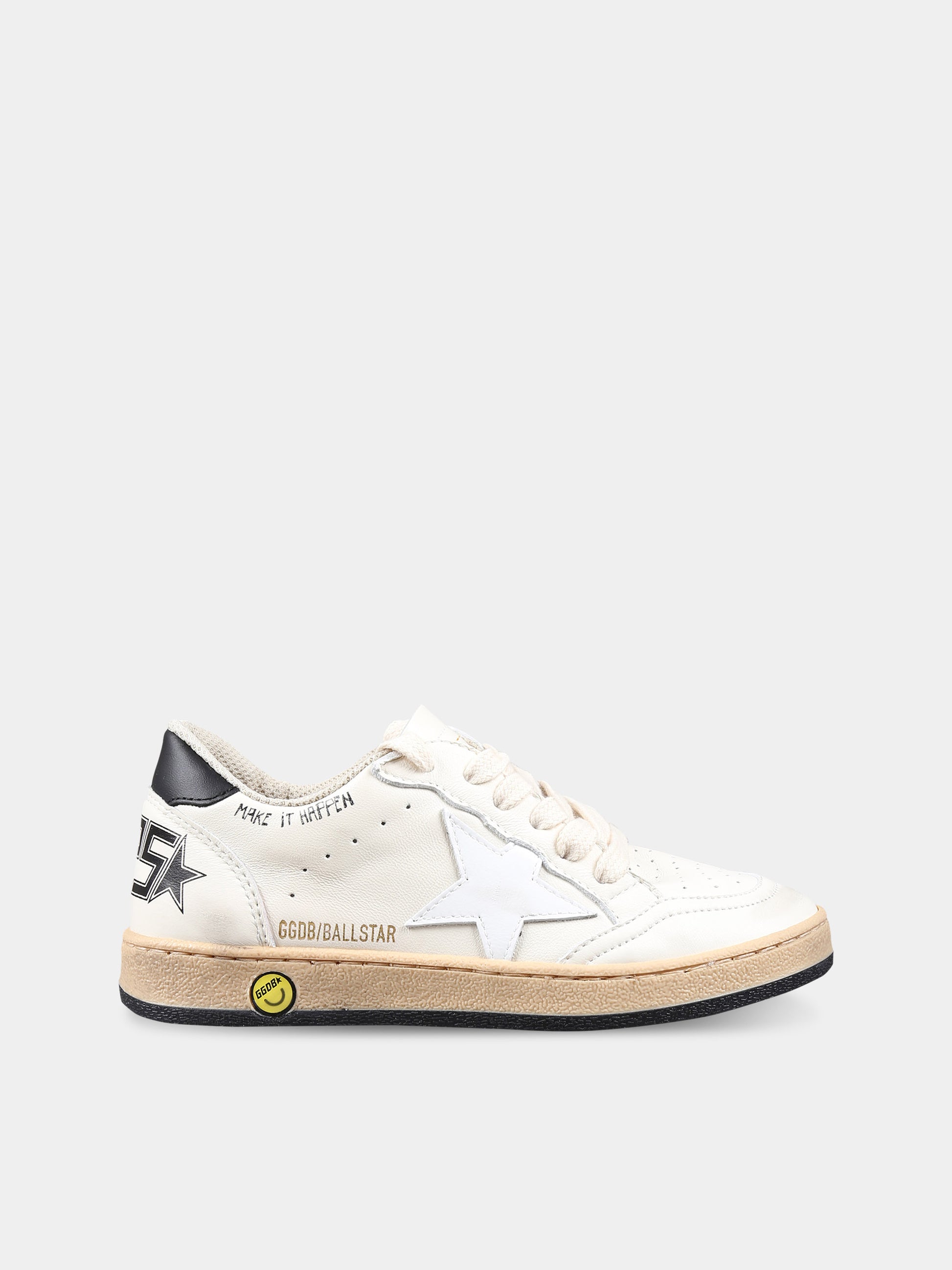 Sneakers bianche per bambini con stella,Golden Goose,GYF00439 F005477 10283