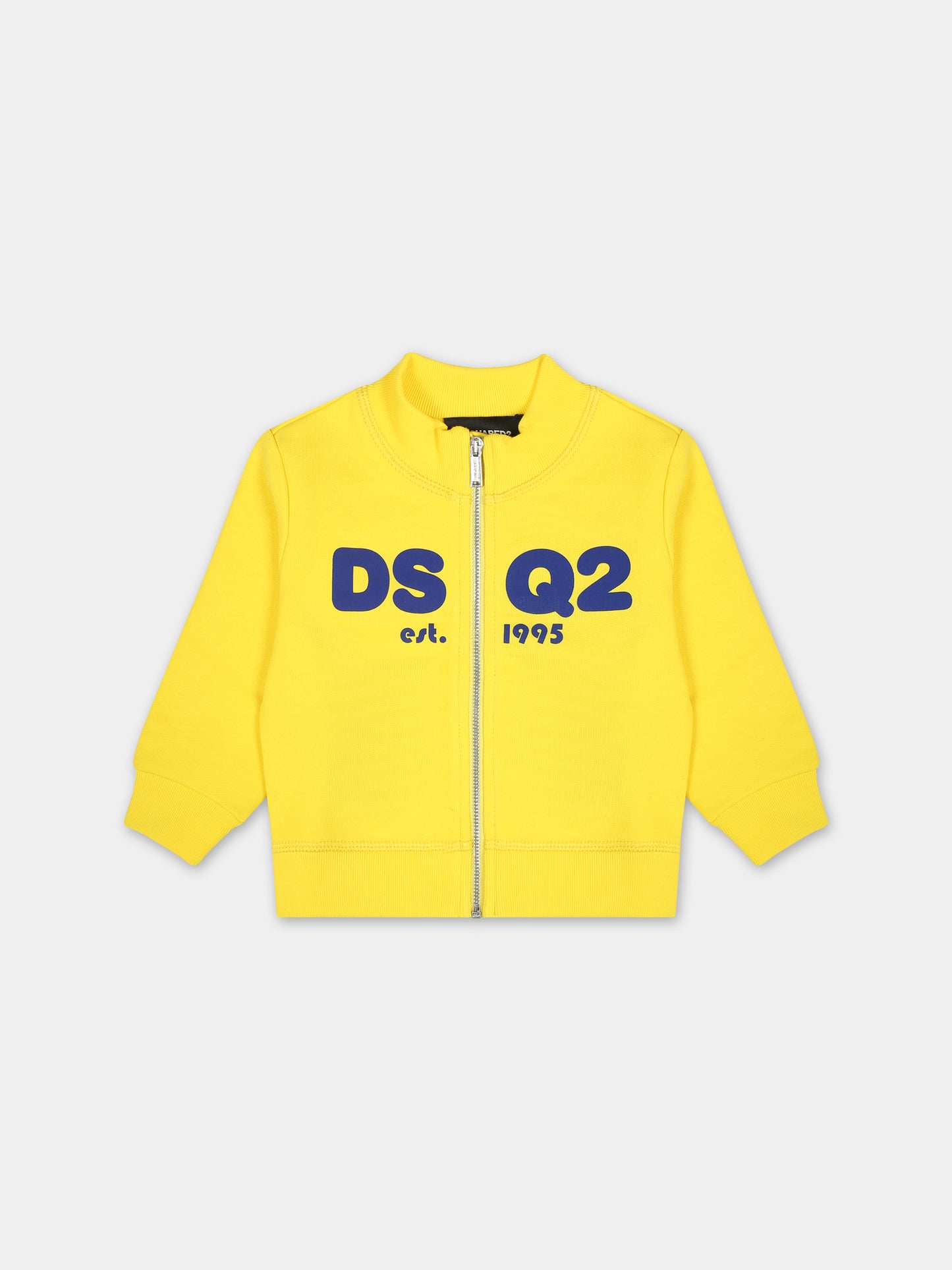 Felpa gialla per bambino con logo,Dsquared2,DQ2146 D003G D2S784B DQ205
