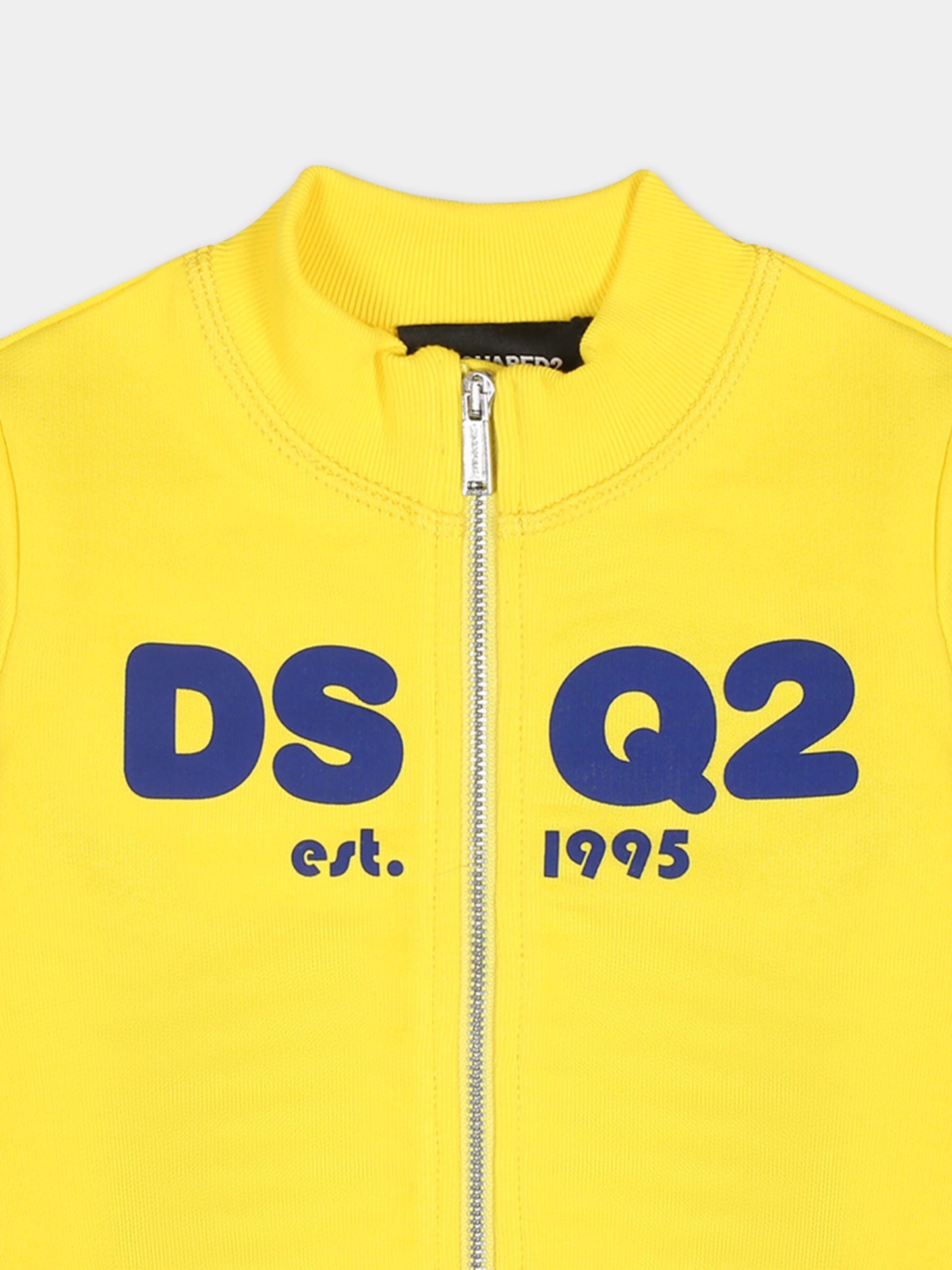 Felpa gialla per bambino con logo,Dsquared2,DQ2146 D003G D2S784B DQ205