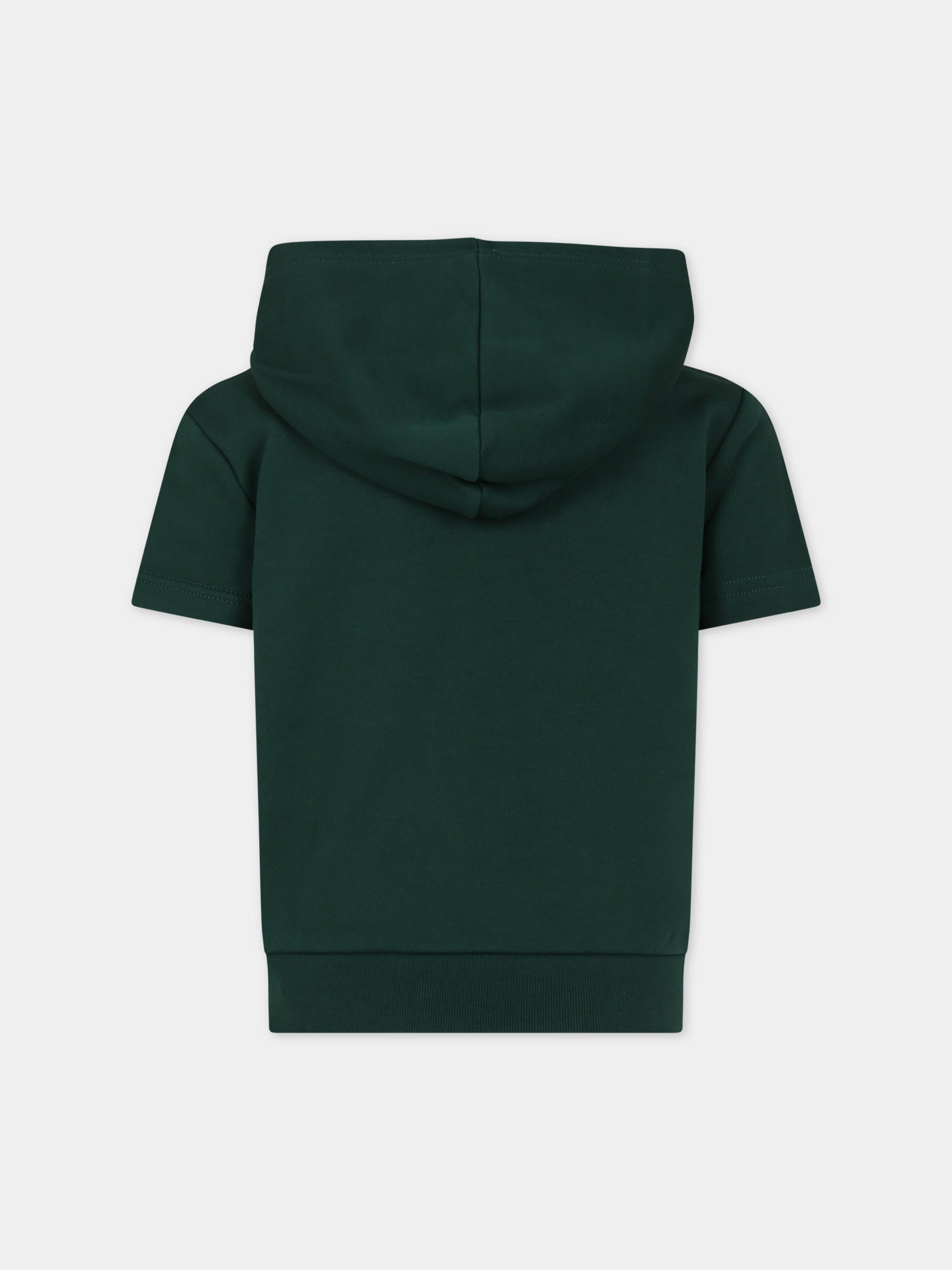 Felpa verde per bambino con logo,Dsquared2,DQ2172 D009B D2S792U DQ522
