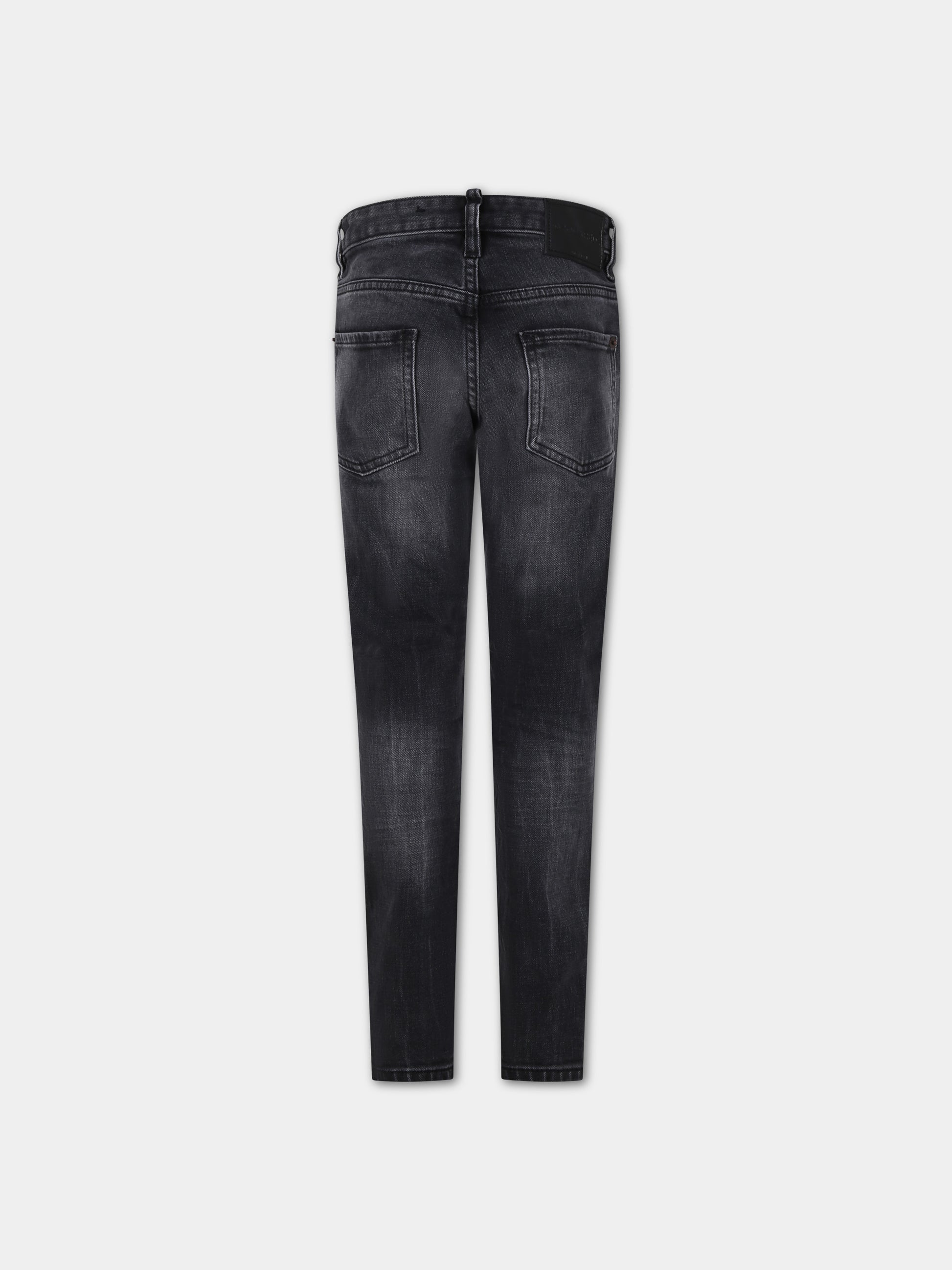 Jeans neri per bambino con logo,Dsquared2,DQ03LD D0A6N D2P118LM DQ02