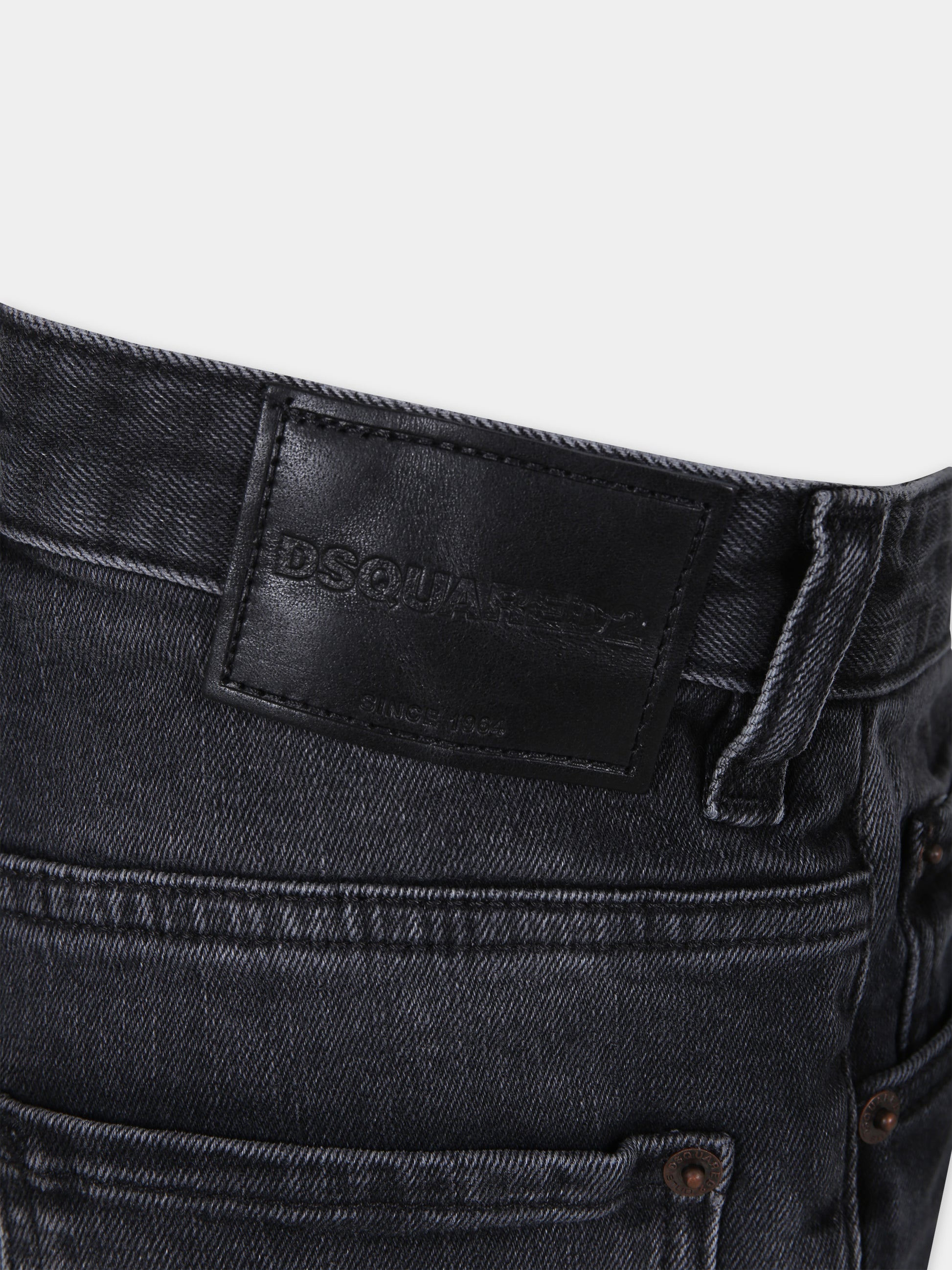 Jeans neri per bambino con logo,Dsquared2,DQ03LD D0A6N D2P118LM DQ02