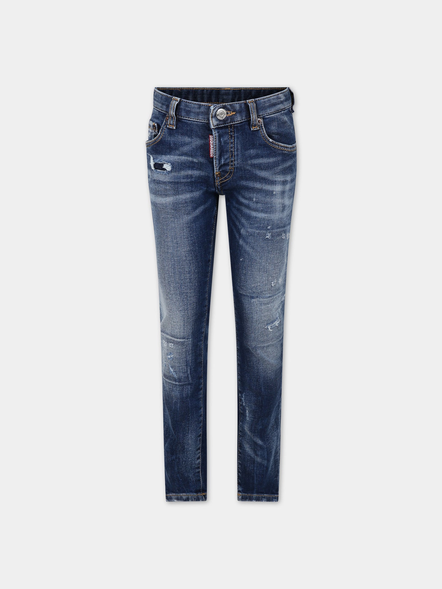Jeans in denim per bambino con logo,Dsquared2,DQ03LD D0A6L D2P118LM DQ01