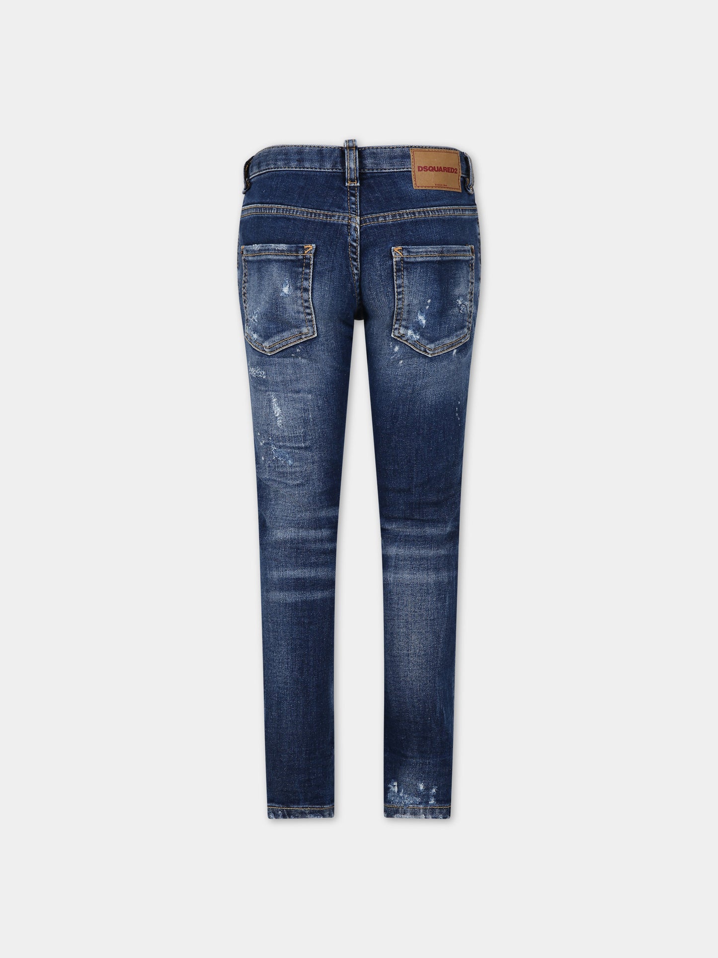 Jeans in denim per bambino con logo,Dsquared2,DQ03LD D0A6L D2P118LM DQ01