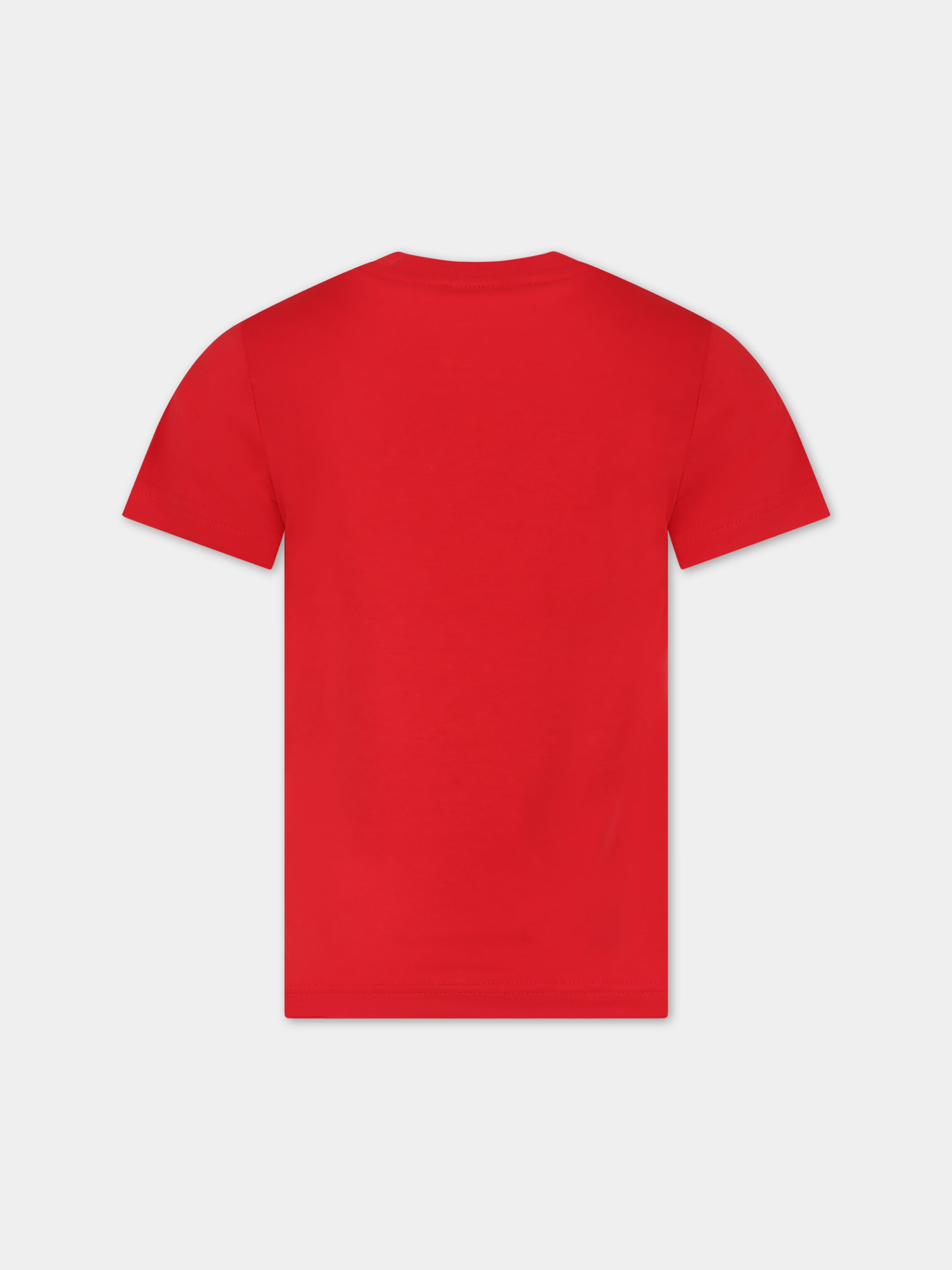 T-shirt rossa per bambino con logo,Dsquared2,DQ2095 D004G D2T1015U DQ415