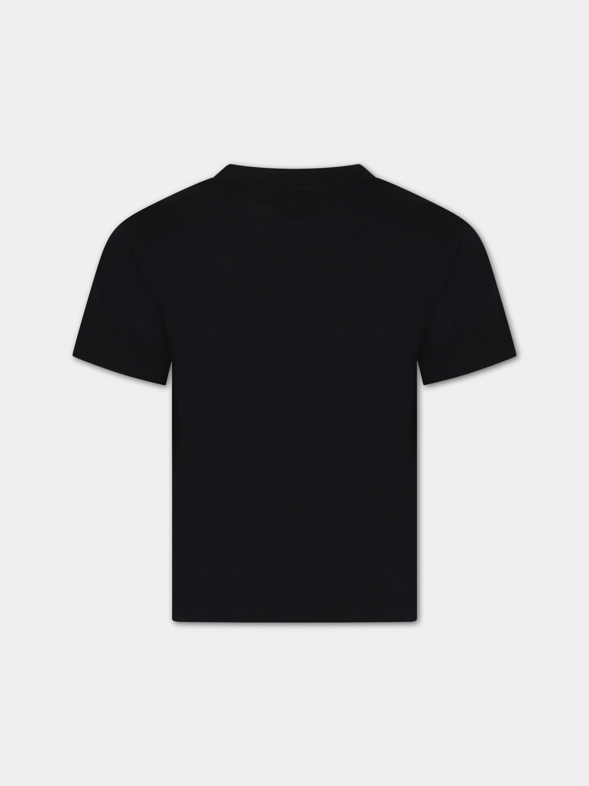 T-shirt nera per bambino con logo,C. P. Company,CNM008 LAA17 60100