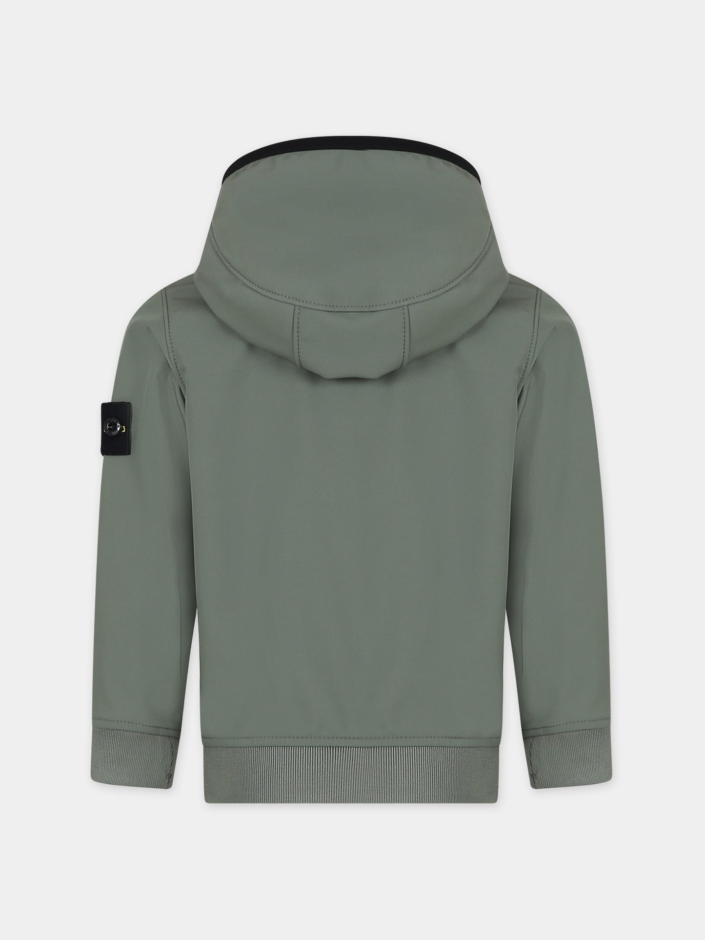 Giacca a vento verde per bambino con bussola,Stone Island Junior,801640127 V0059