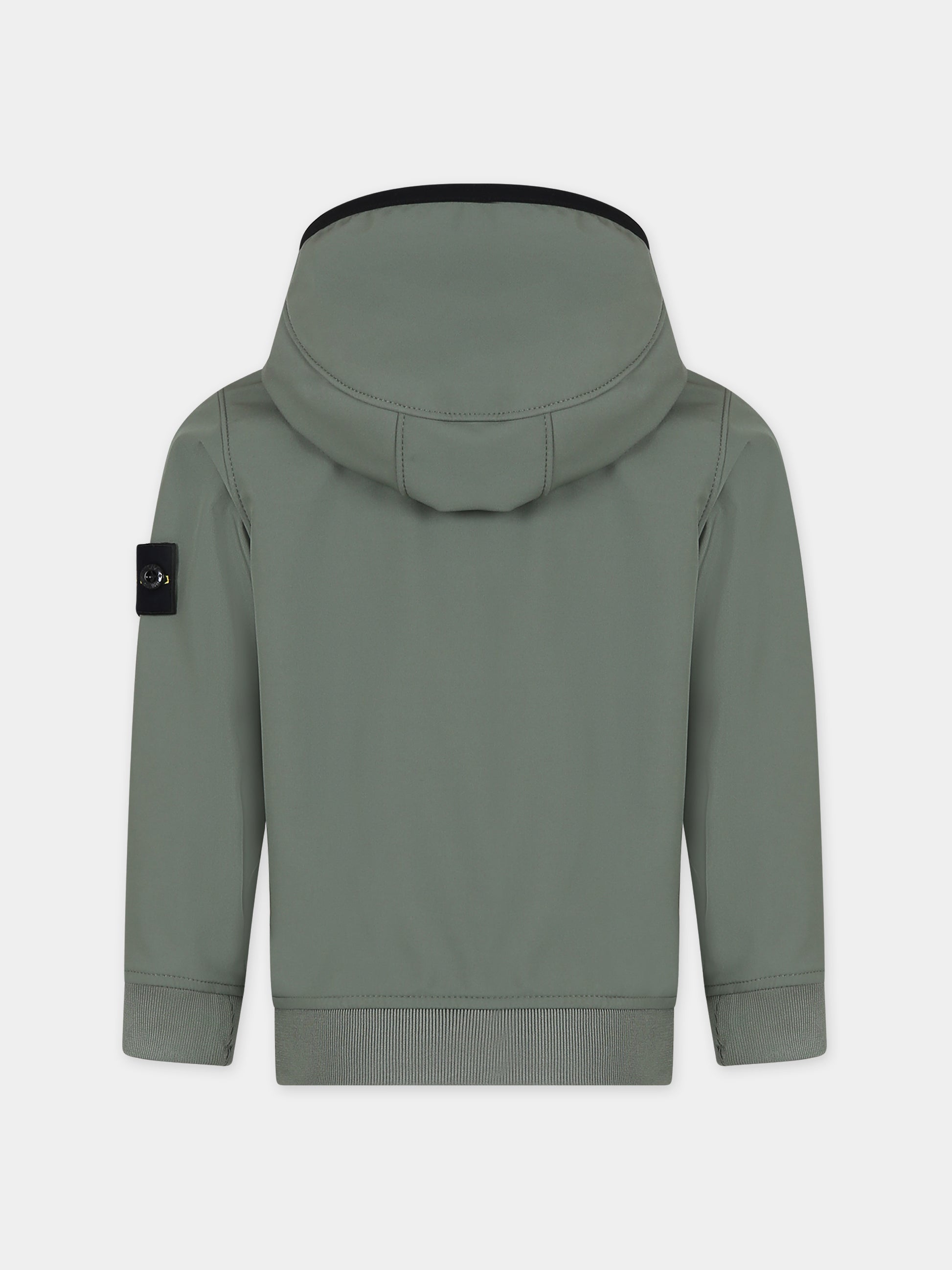Giacca a vento verde per bambino con bussola,Stone Island Junior,801640127 V0059