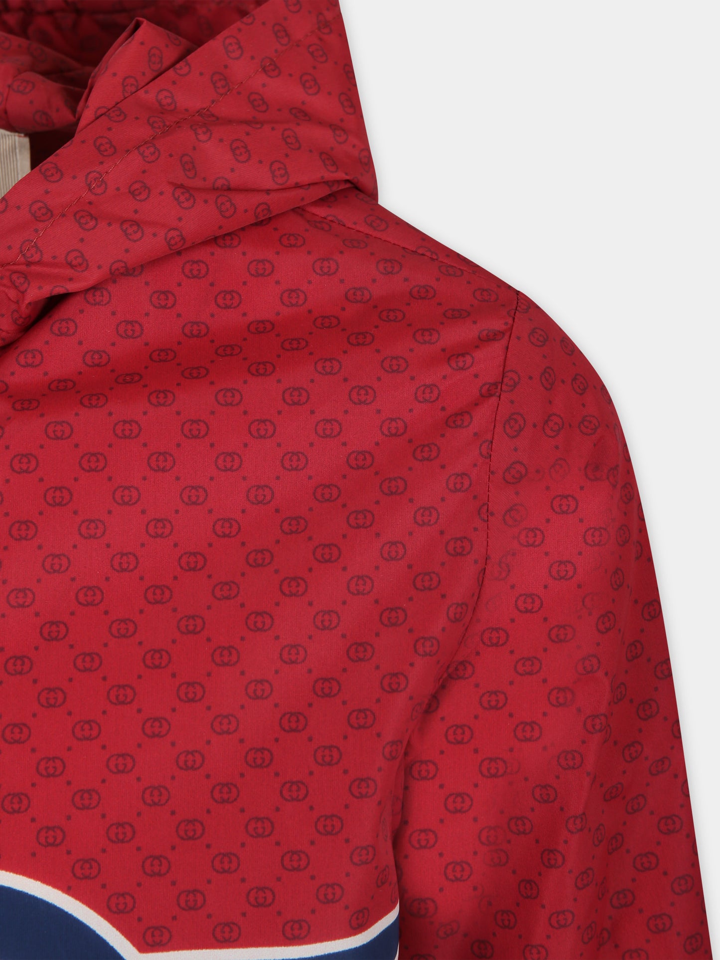 Giacca a vento per bambino con logo iconico GG,Gucci Kids,770534 XWA0L 4956