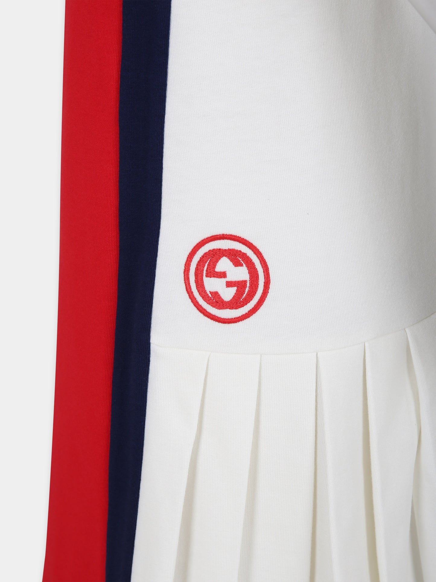 Vestito rosso per bambina,Gucci Kids,767956 XJF82 9287