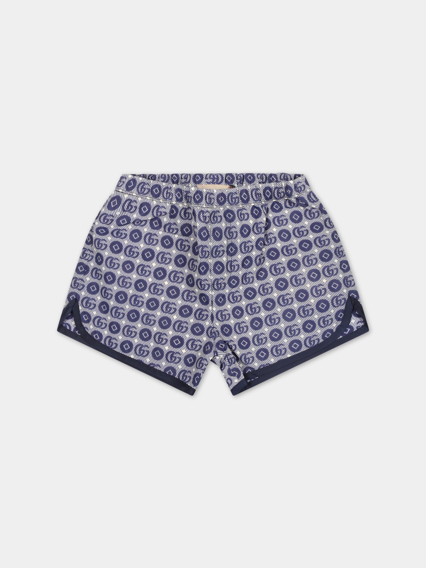 Boxer mare blu per neonato con doppia G,Gucci Kids,773027 XWA1B 4262