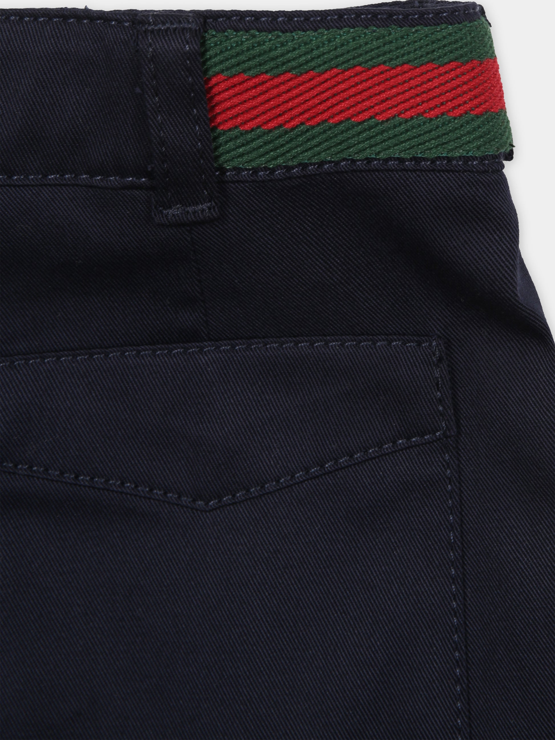 Shorts blu per neonato con dettaglio Web,Gucci Kids,778591 XWA0I 4080