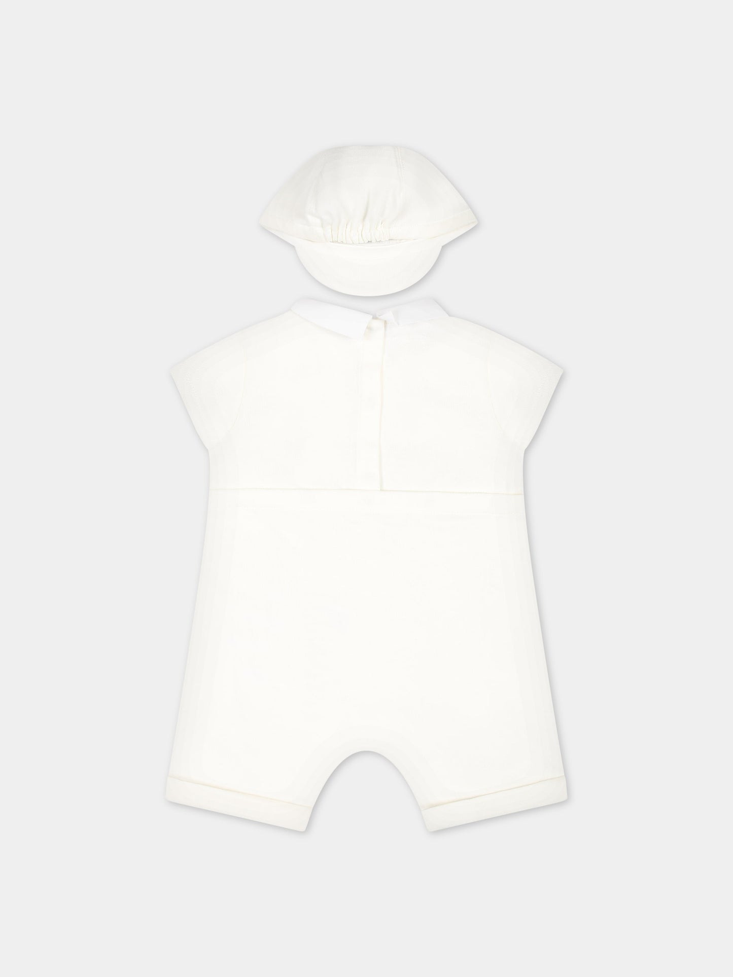 Set bianco per neonato con logo,Gucci Kids,766683 XJF8F 9733