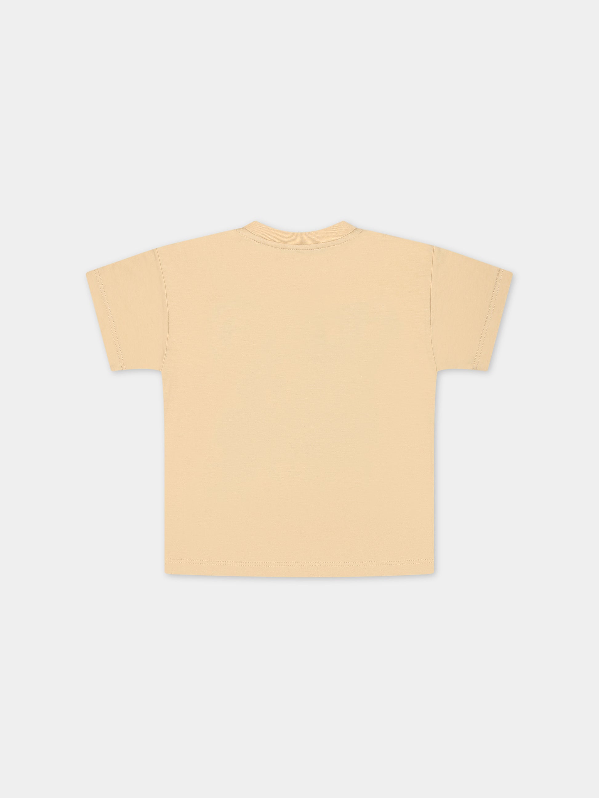 T-shirt avorio per neonata con doppia G,Gucci Kids,576871 XJF50 7524