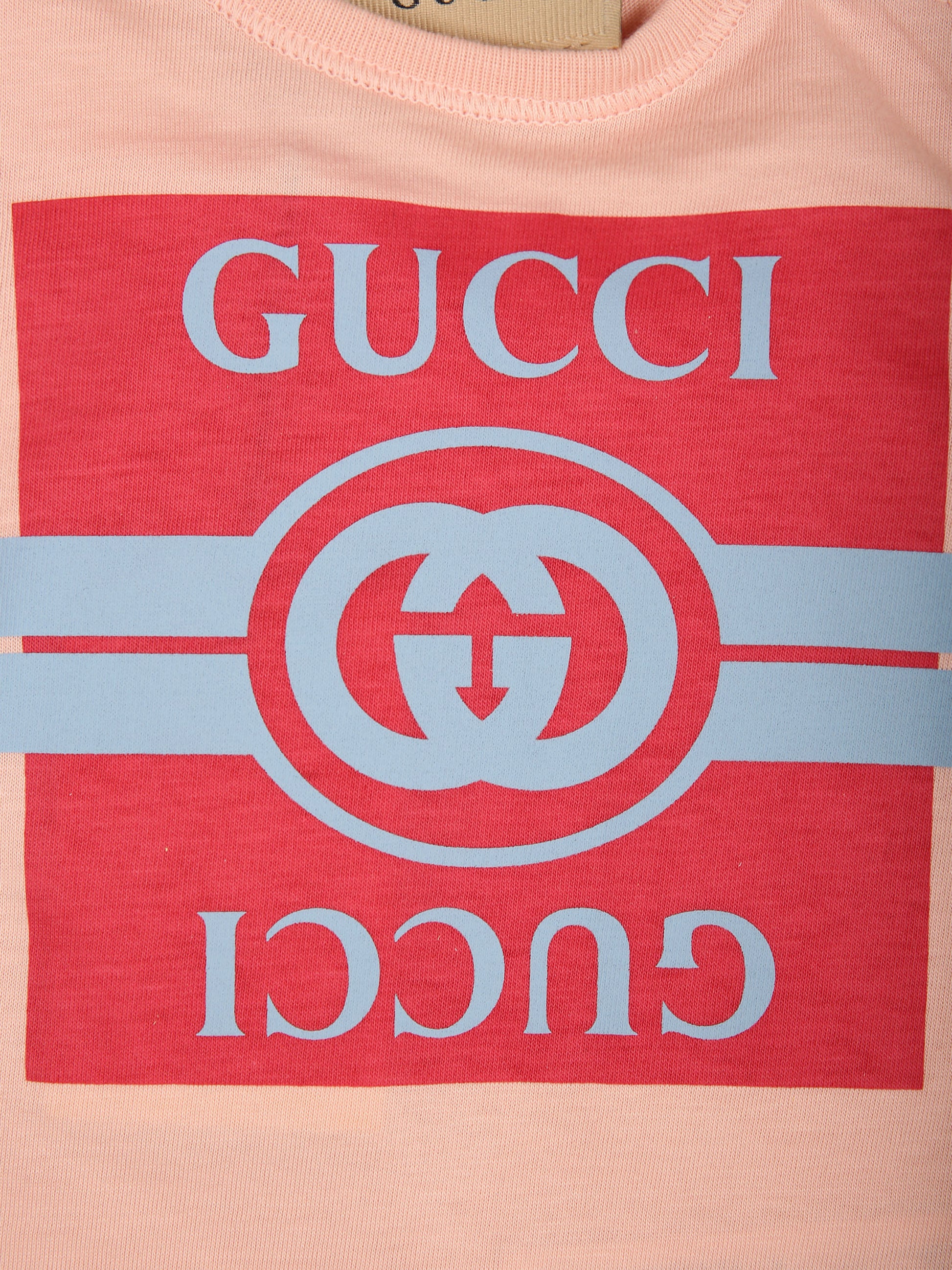 Tutina rosa per neonata con logo,Gucci Kids,779232 XJF50 6372