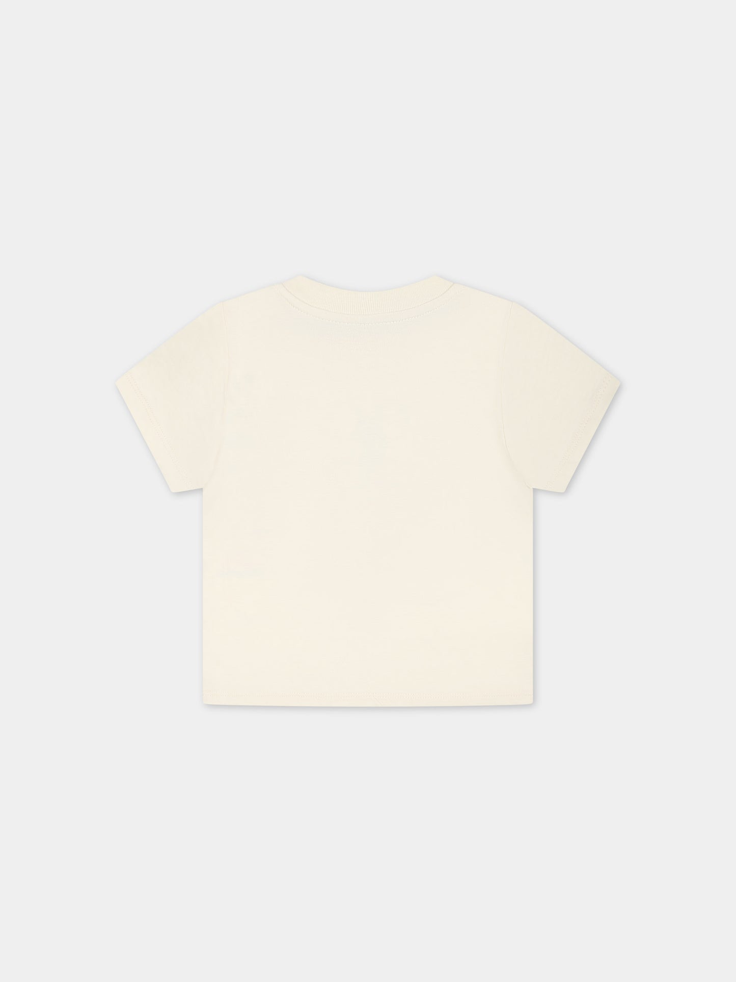 T-shirt avorio per neonata con Peter Rabbit,Gucci Kids,555675 XJF9G 9398