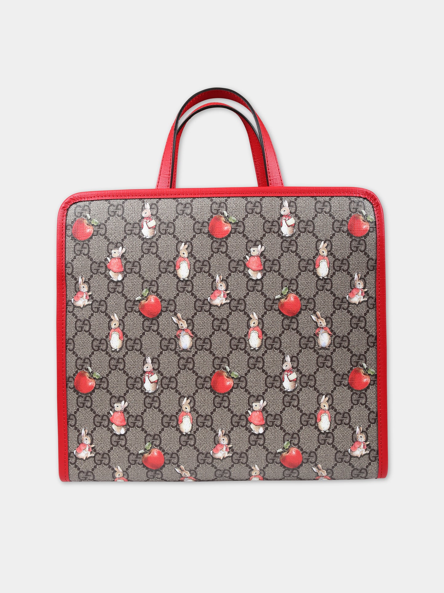 Borsa marrone per bambina con stampa,Gucci Kids,605614 FAC0K 8647