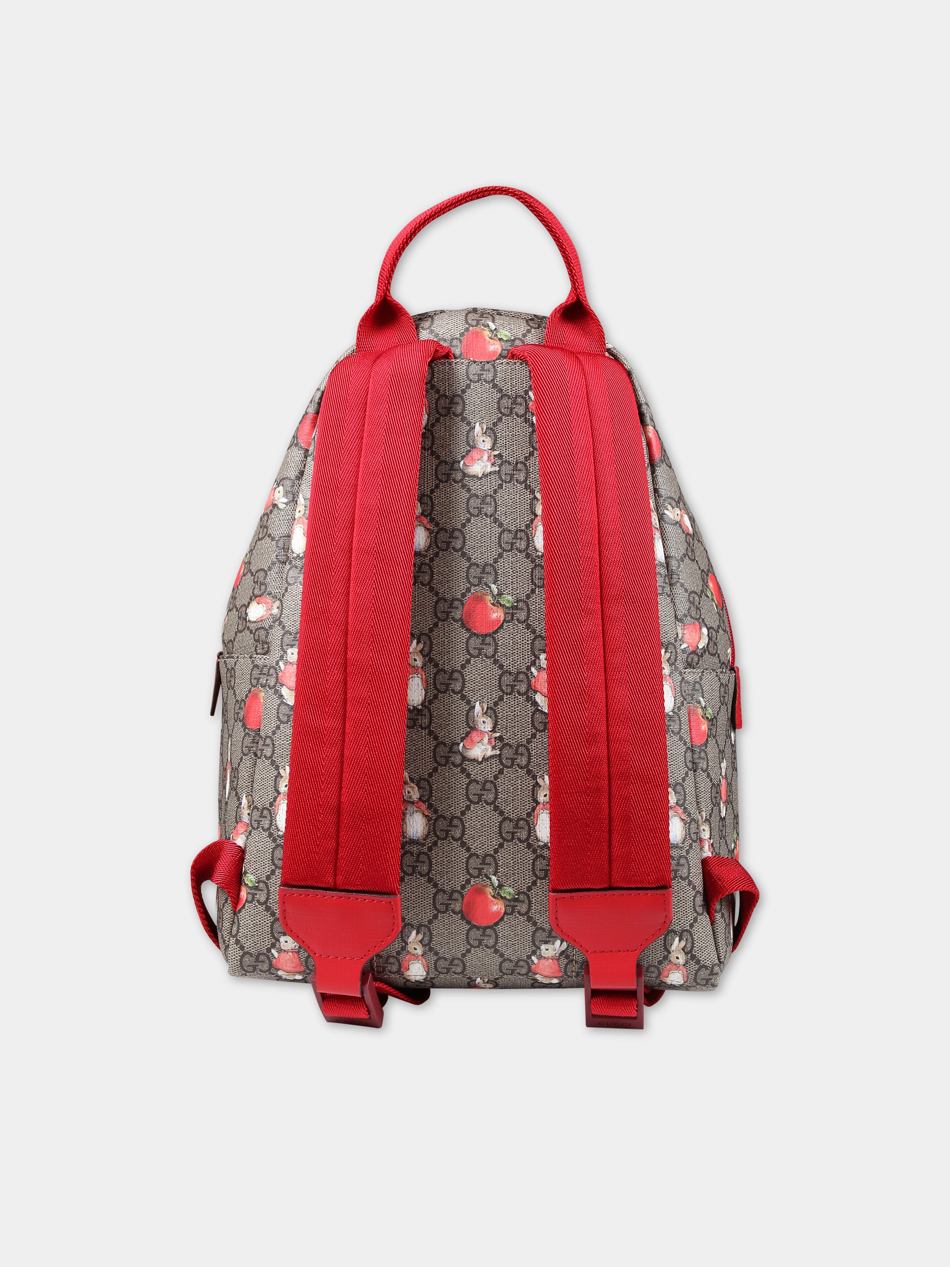 Zaino marrone per bambina con stampa,Gucci Kids,782708 FACZV 8465