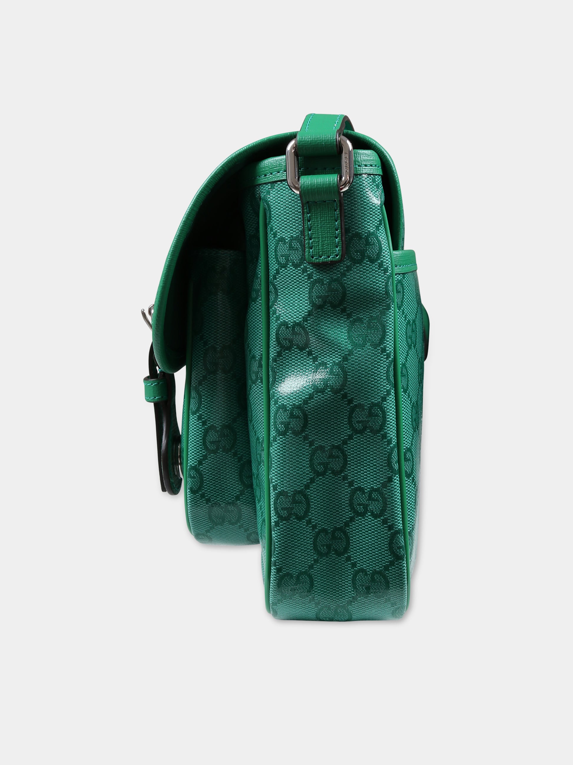 Borsa verde per bambina con motivo GG,Gucci Kids,664145 FAC0O 3727