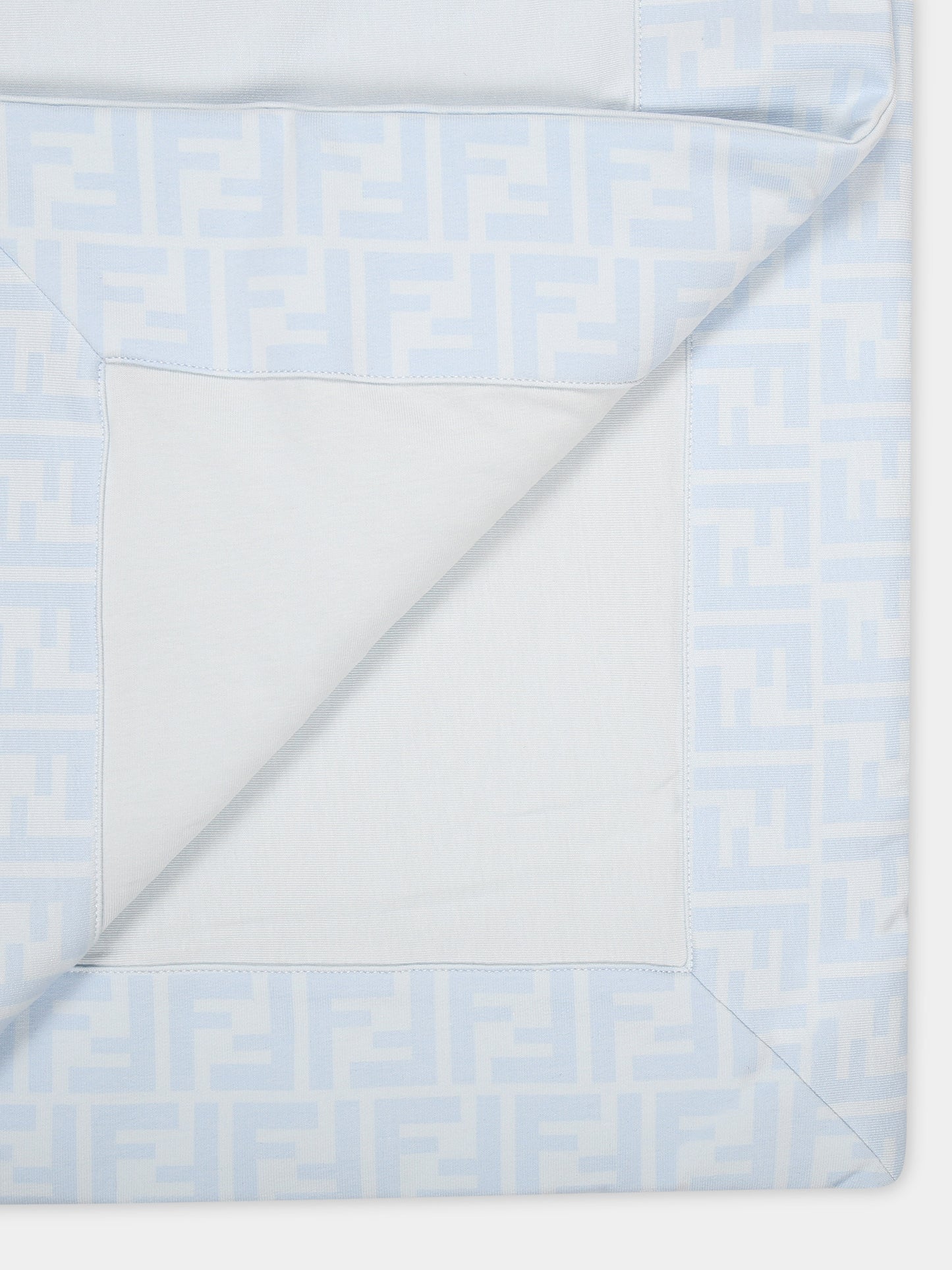 Coperta celeste per neonato con logo,Fendi Kids,BUJ267 AQT8 F19J4