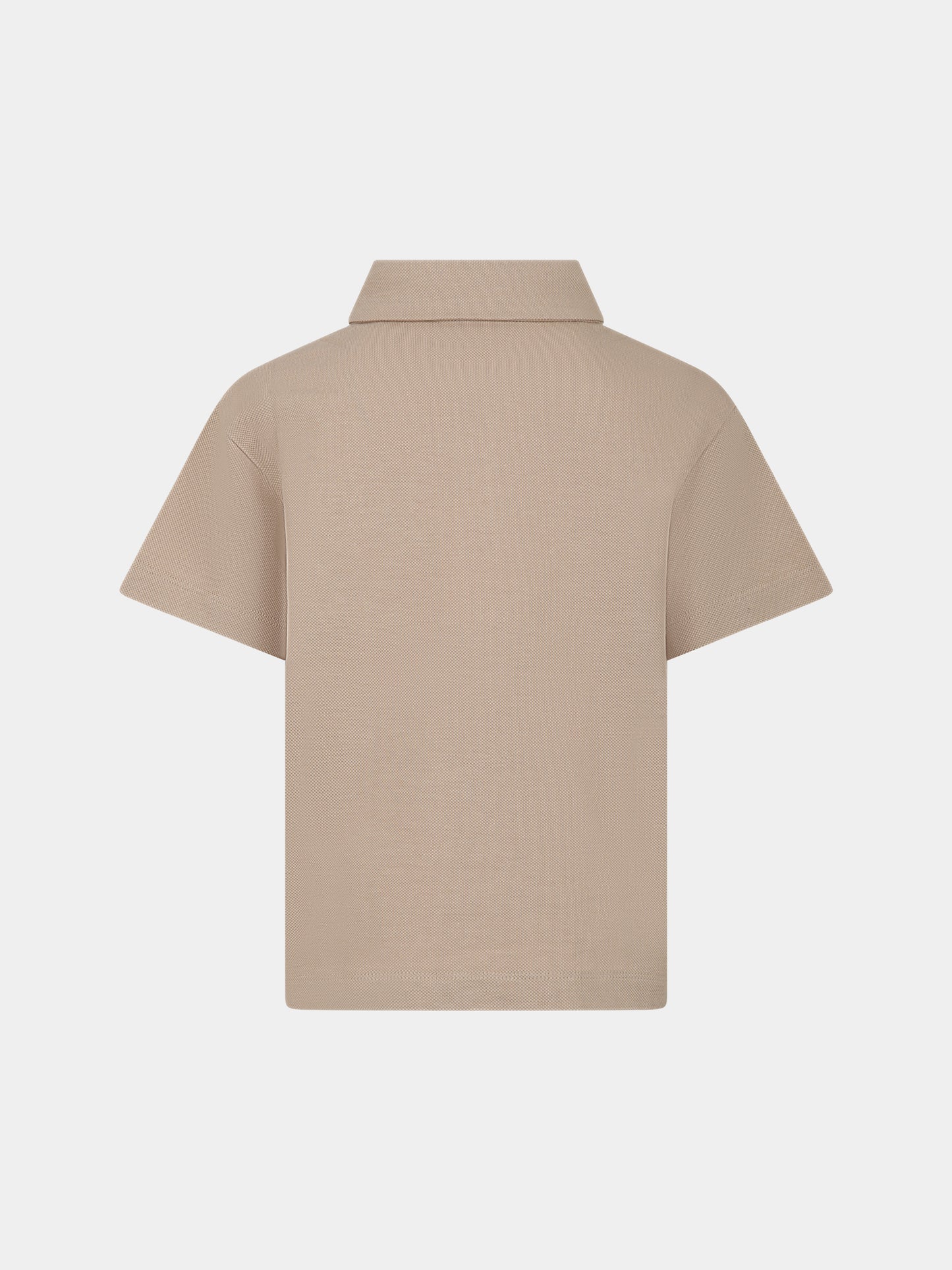 Polo beige per bambino con logo,Fendi Kids,JMI442 AVP F1B2Y