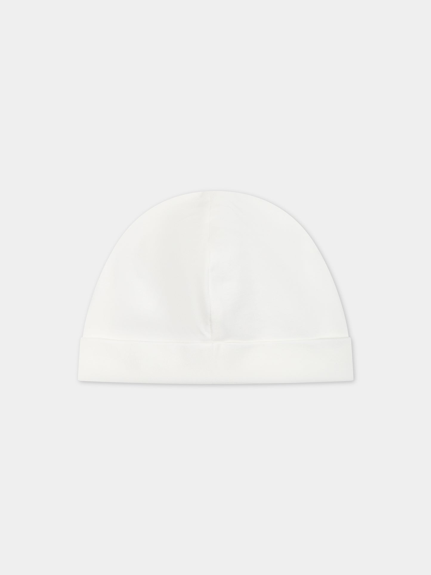 Berretto bianco per neonati con logo,Moncler Kids,951 3B00004 8392E 034