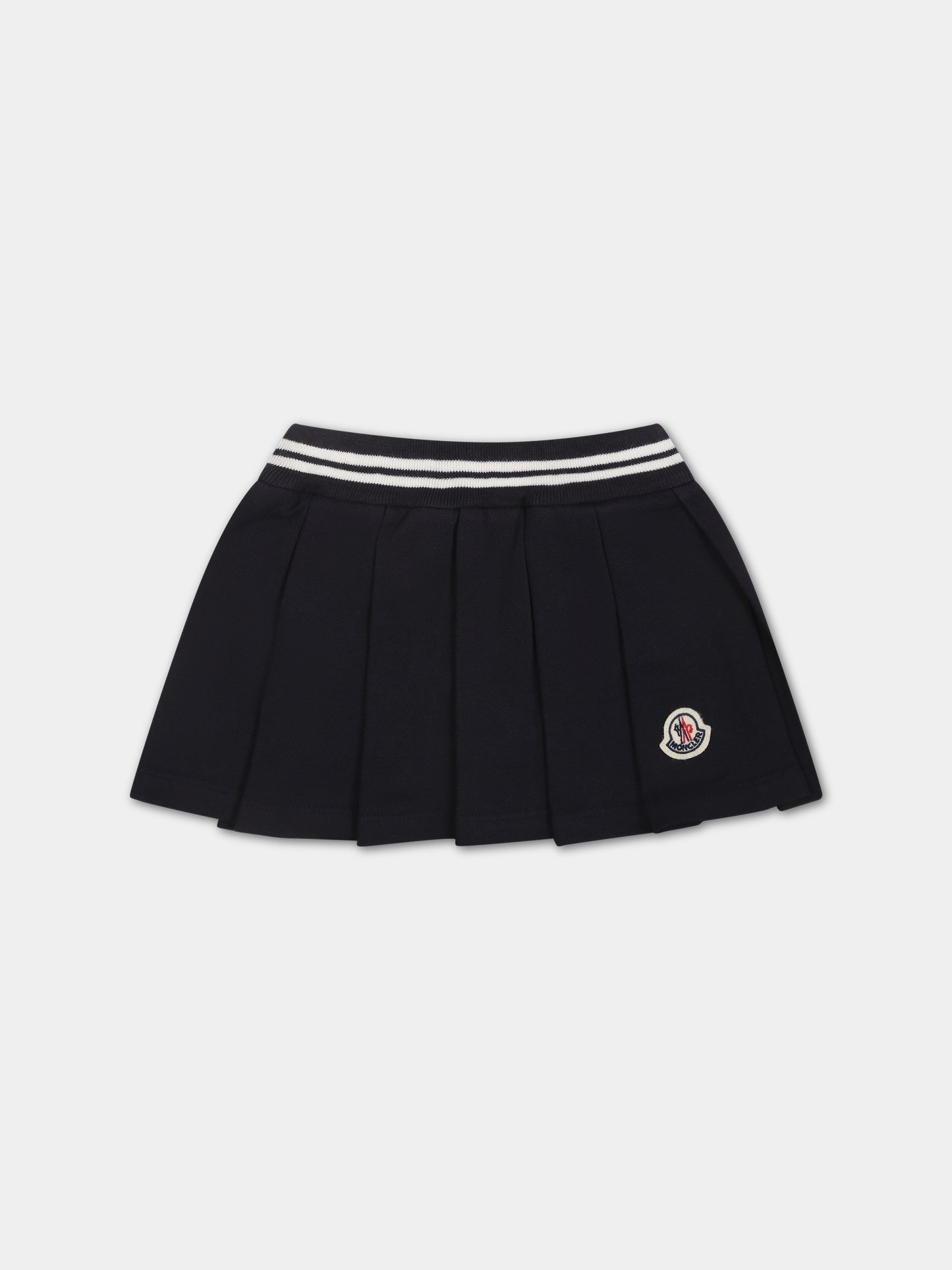Gonna blu per neonata con logo,Moncler Kids,951 8H00003 8496F 778