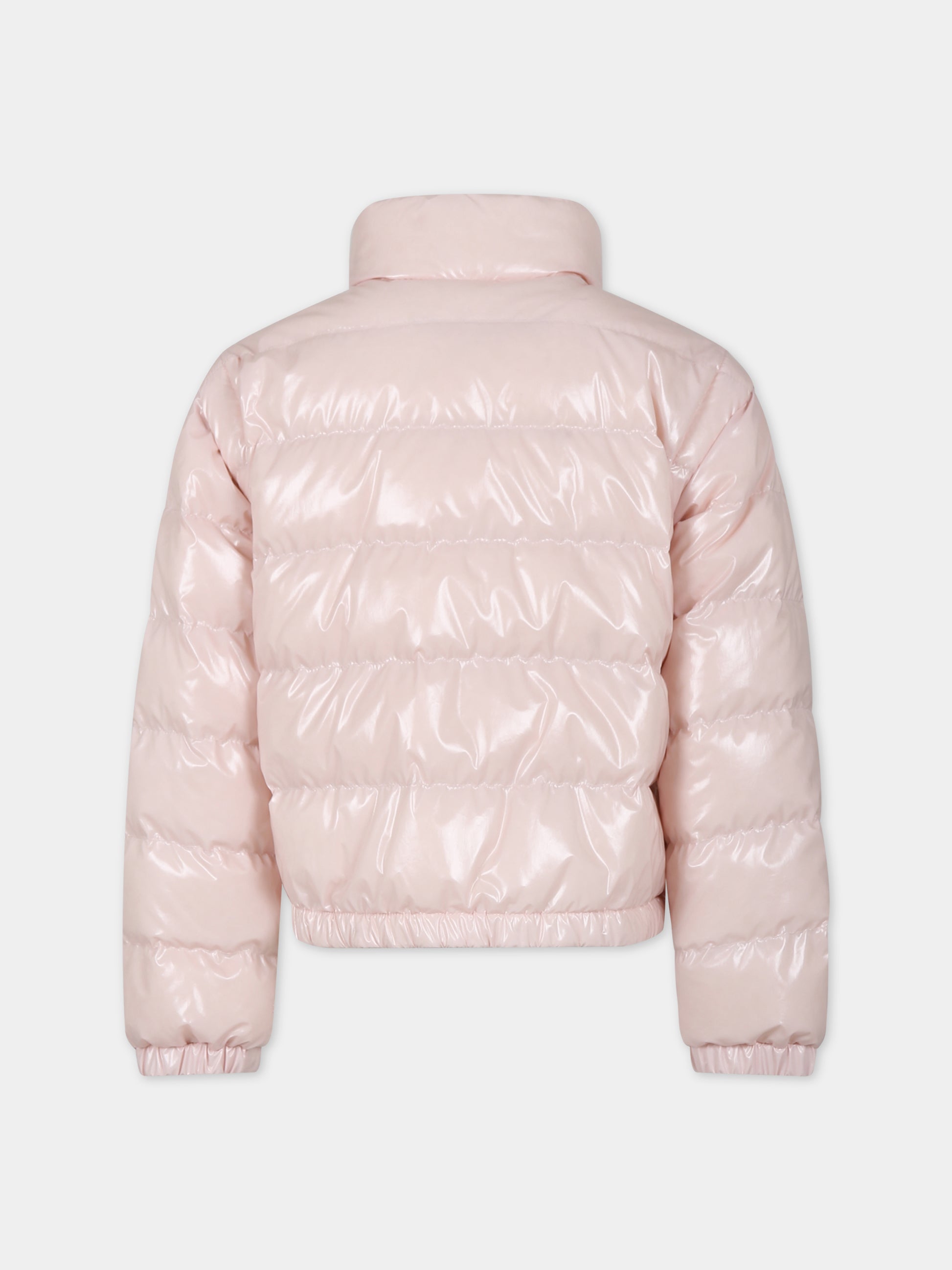 Piumino Tenai rosa per bambina con logo,Moncler Kids,954 1A00003 597EU 519