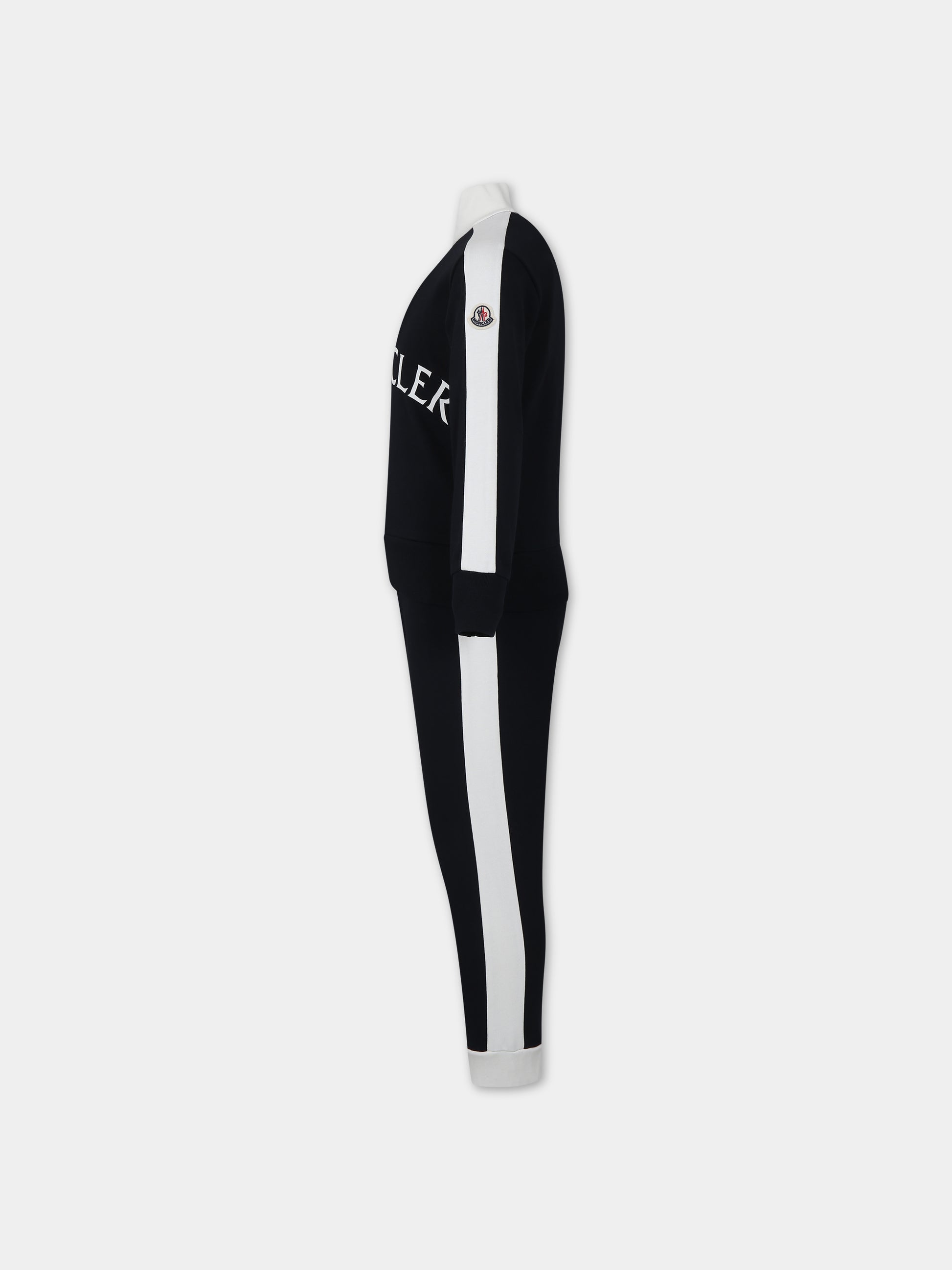 Completo blu per bambino con logo,Moncler Kids,954 8M00002 809AG F70