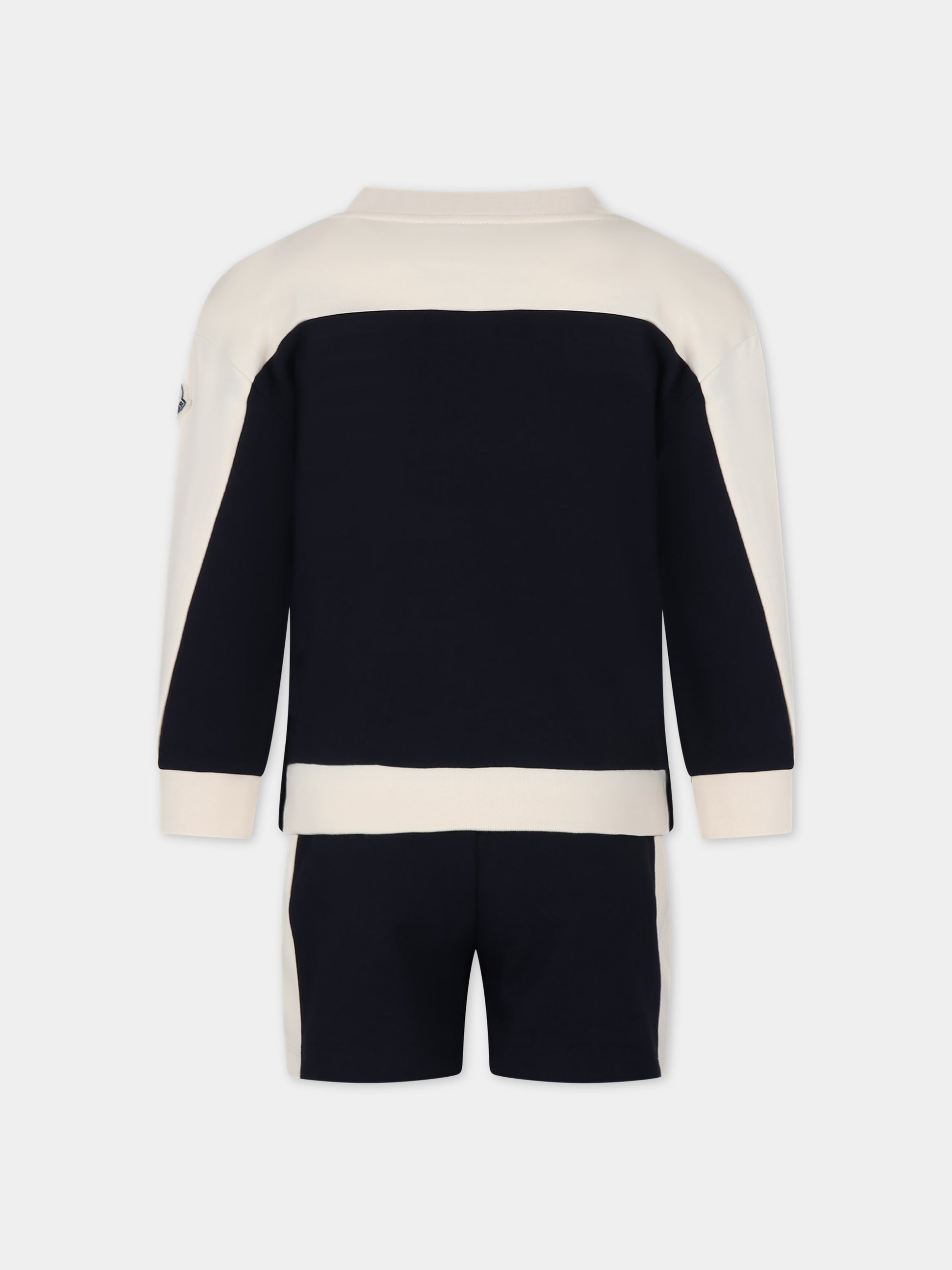 Completo blu per bambina con logo,Moncler Kids,954 8M00008 809AG F70