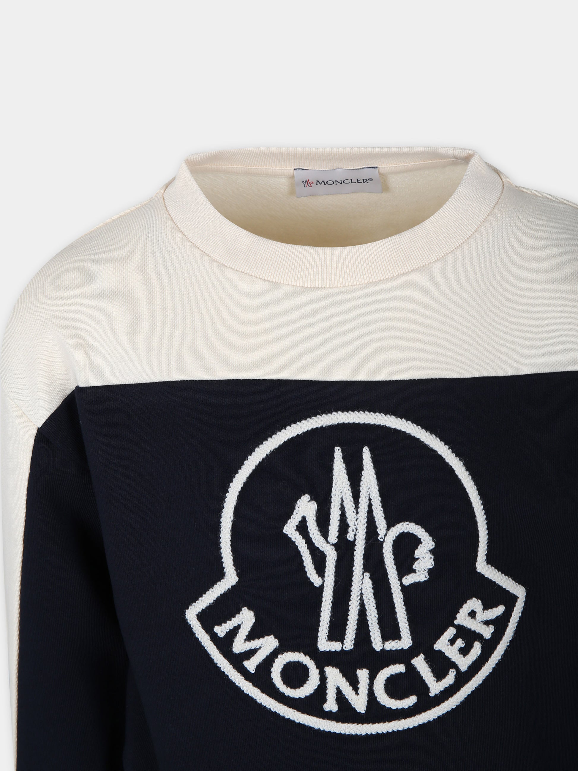 Completo blu per bambina con logo,Moncler Kids,954 8M00008 809AG F70