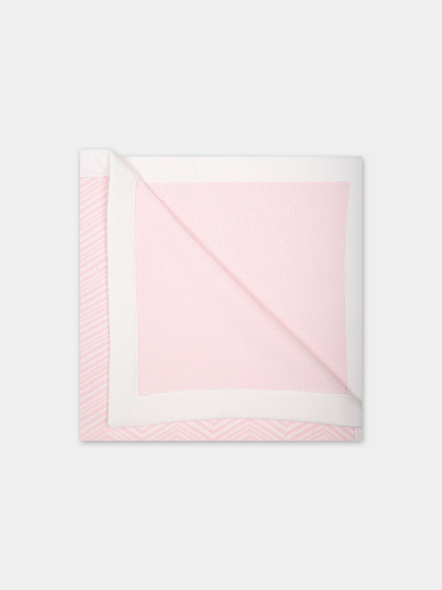 Coperta rosa per neonata con motivo chevron,Missoni,MU0560 X0003 100RS
