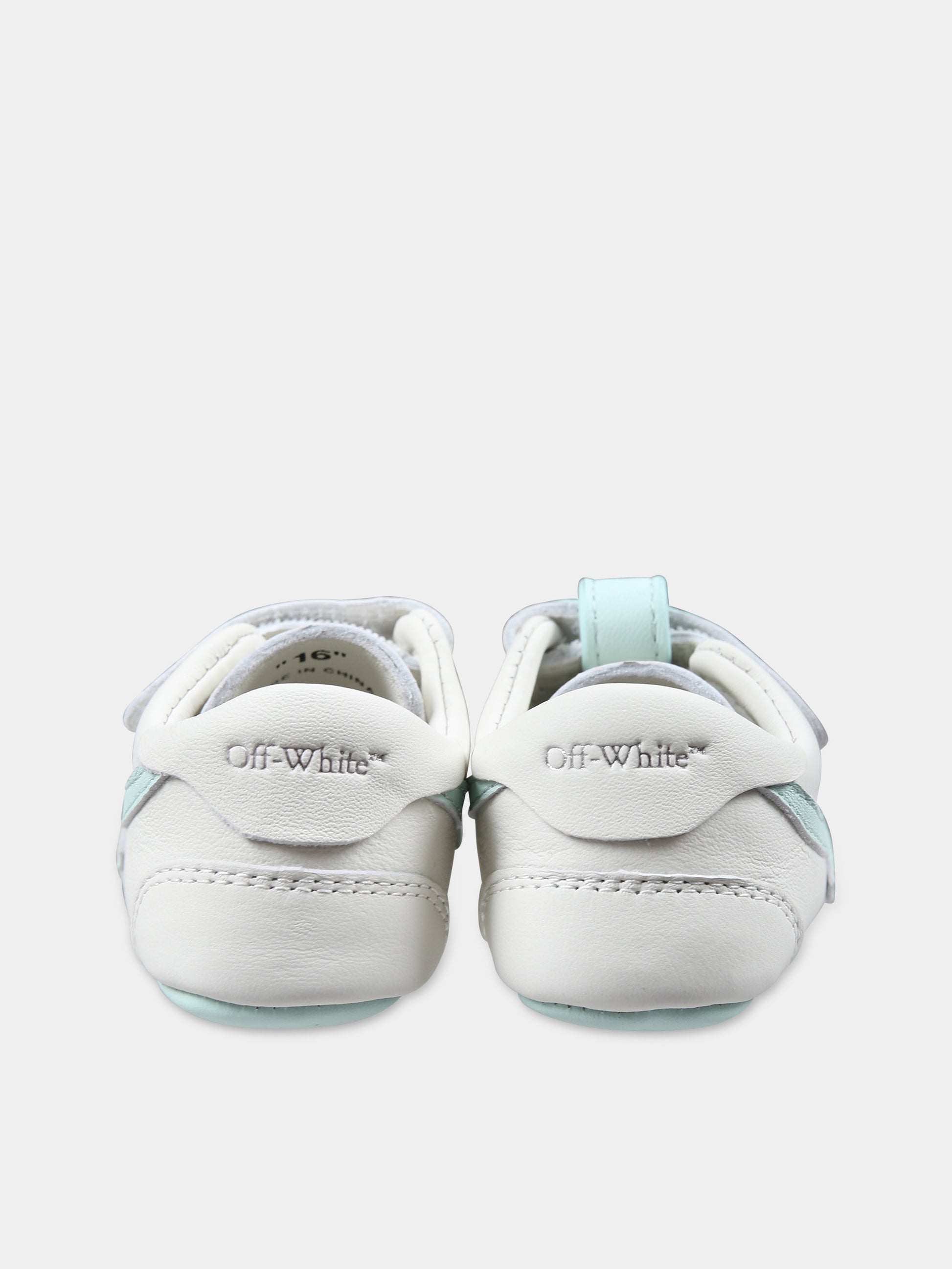 Sneakers bianche per neonato con iconica freccia,Off White,OBIX001S24LEA0030140