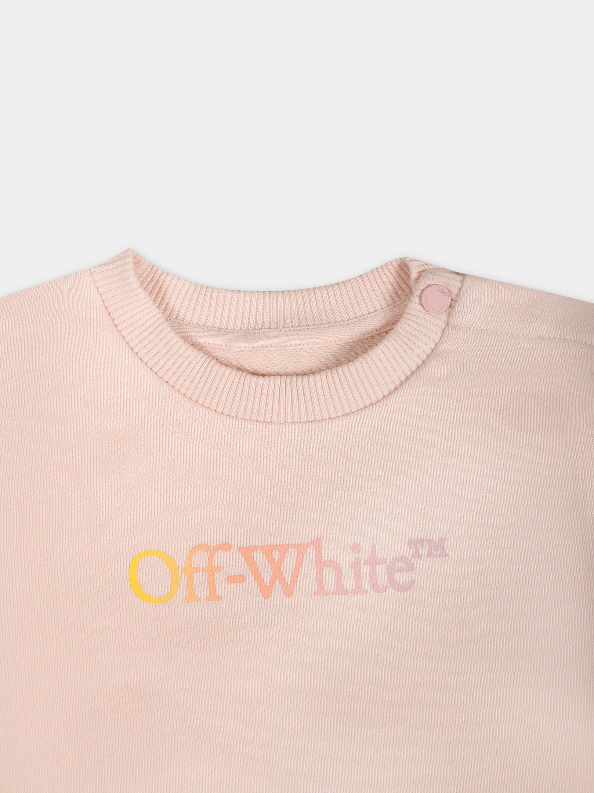 Completo rosa per neonata con logo,Off White,OG2X003S24FLE0013084