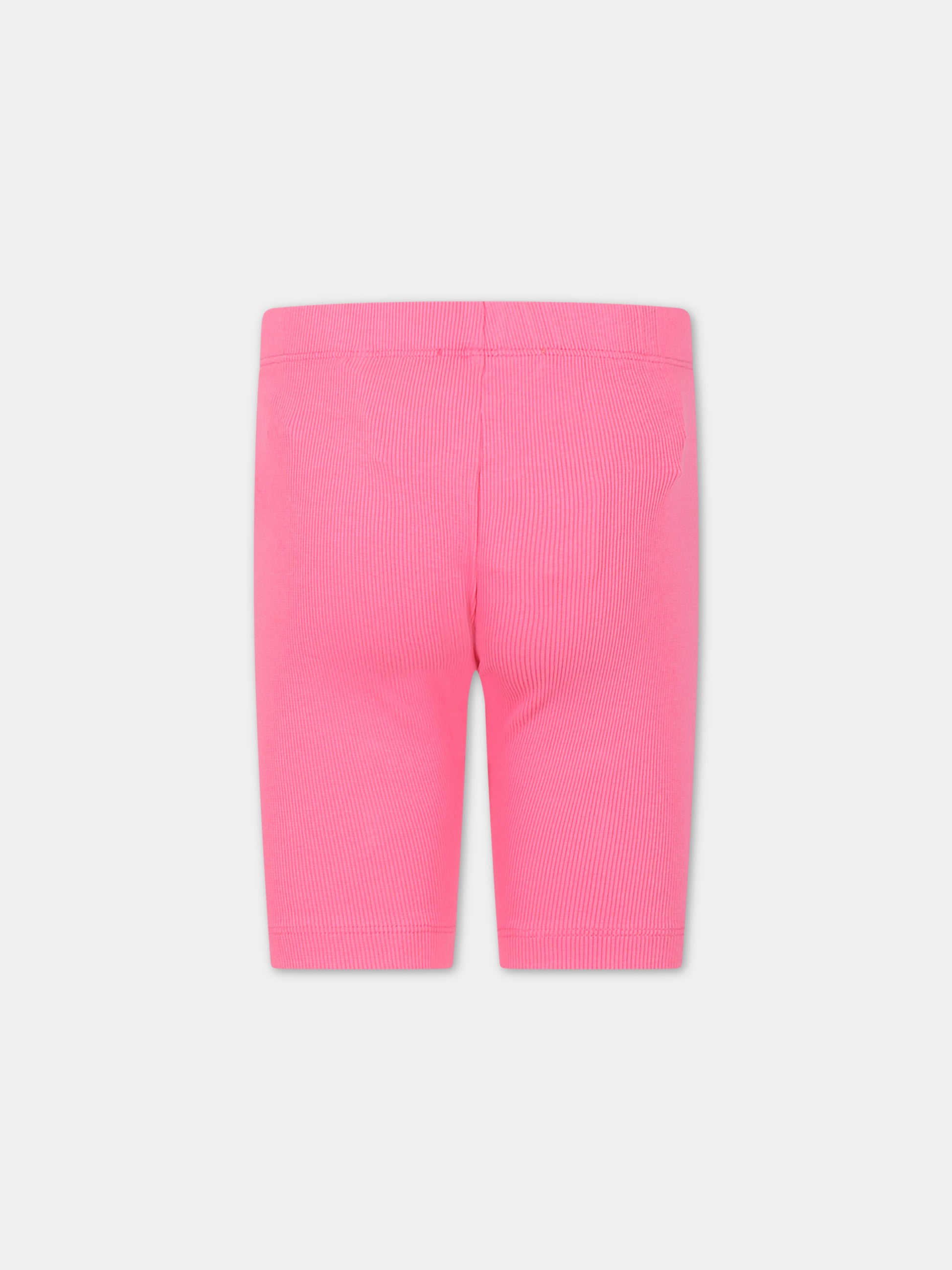 Shorts fucsia per bambina con logo,Off White,OGCD002S24JER0013201