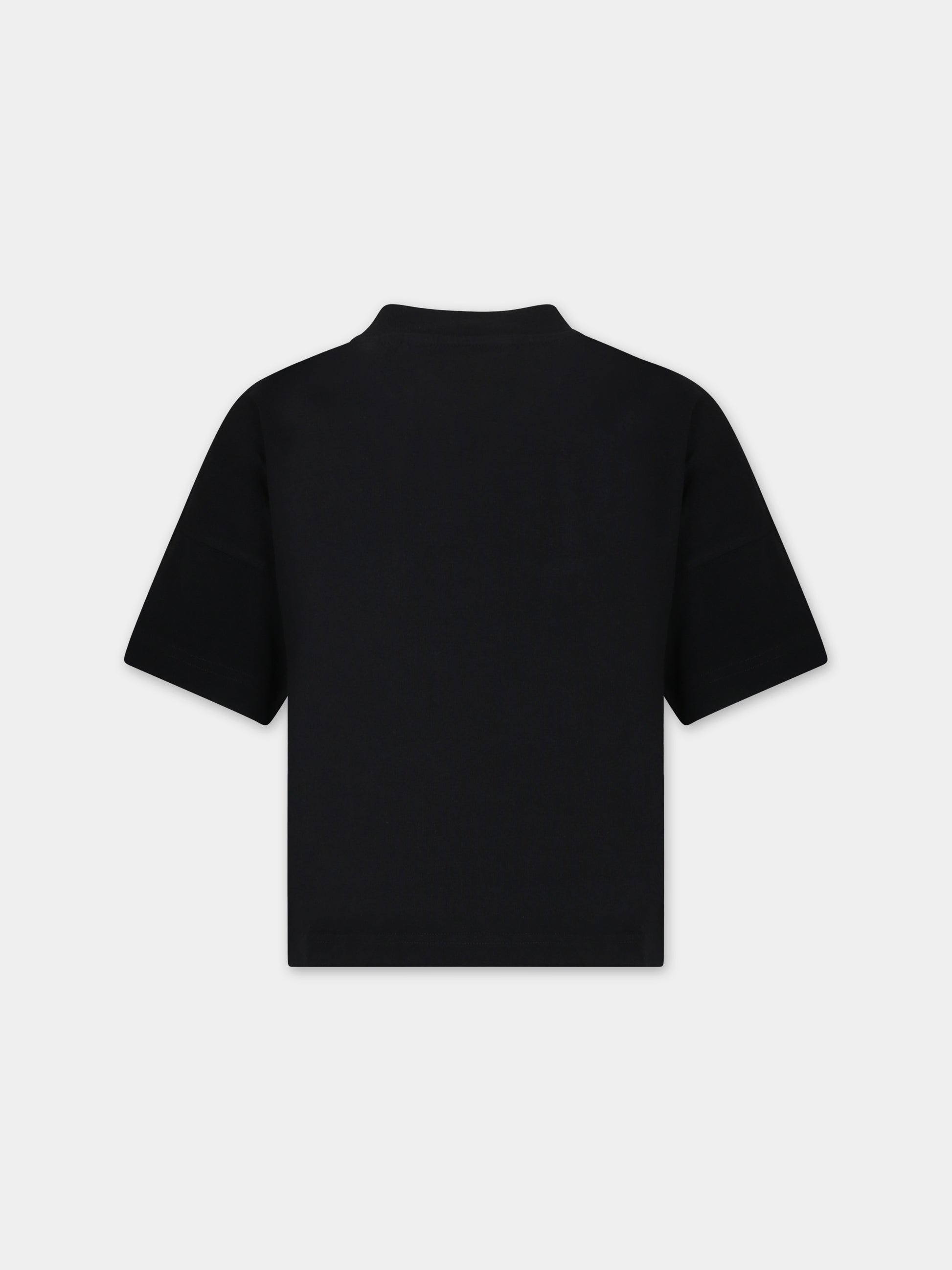 T-shirt nera per bambino con palme,Palm Angels,PBAA002S24JER0031051