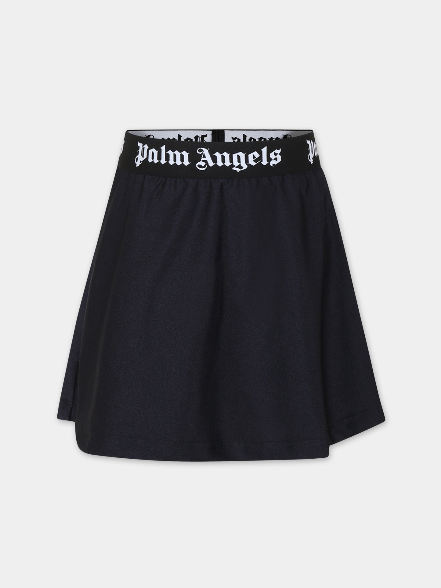 Gonna nera per bambina con logo,Palm Angels,PGVS001C99JER0011010