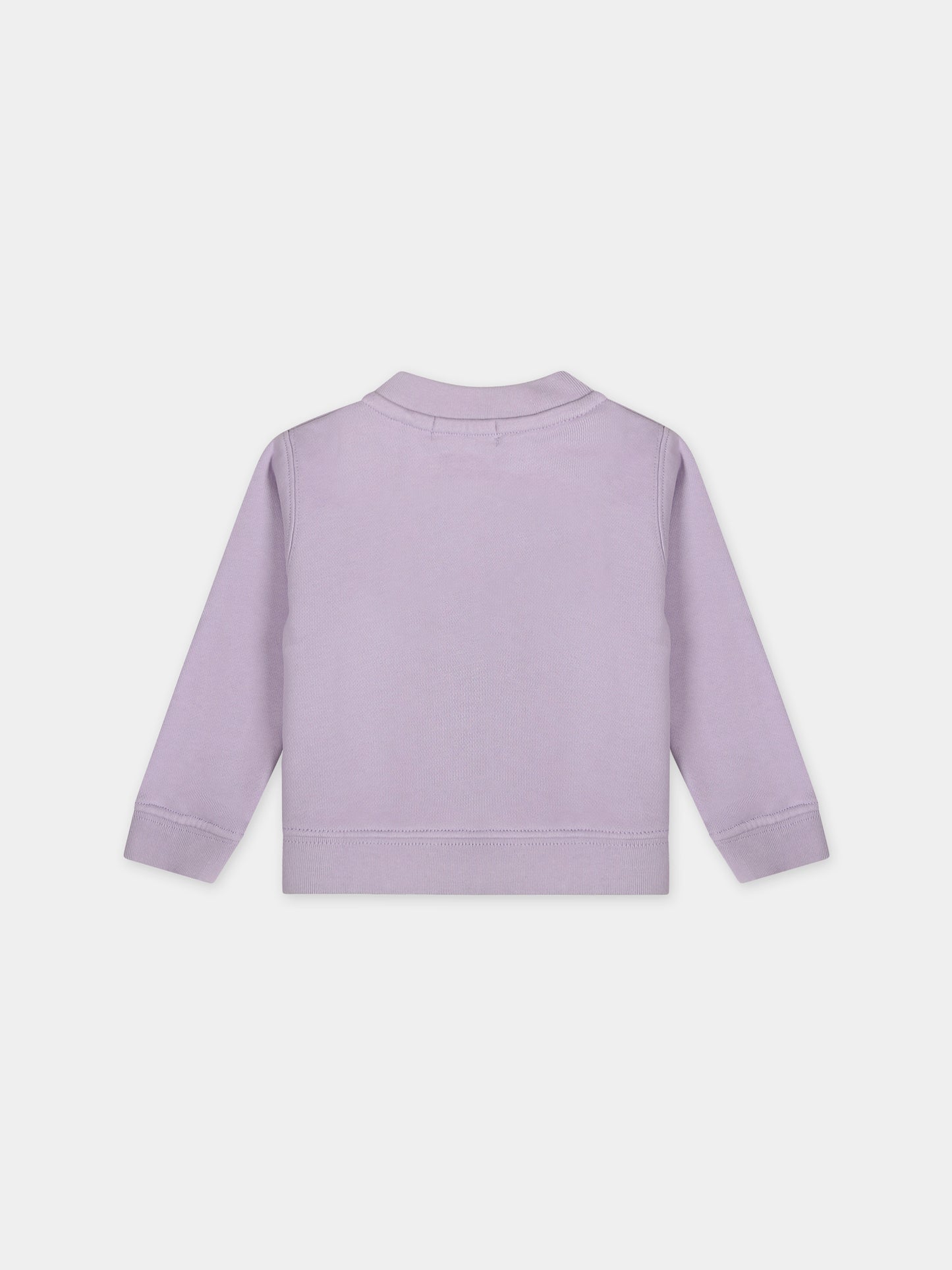 Felpa viola per neonata con orso,Palm Angels,PGXC001S24FLE0013860