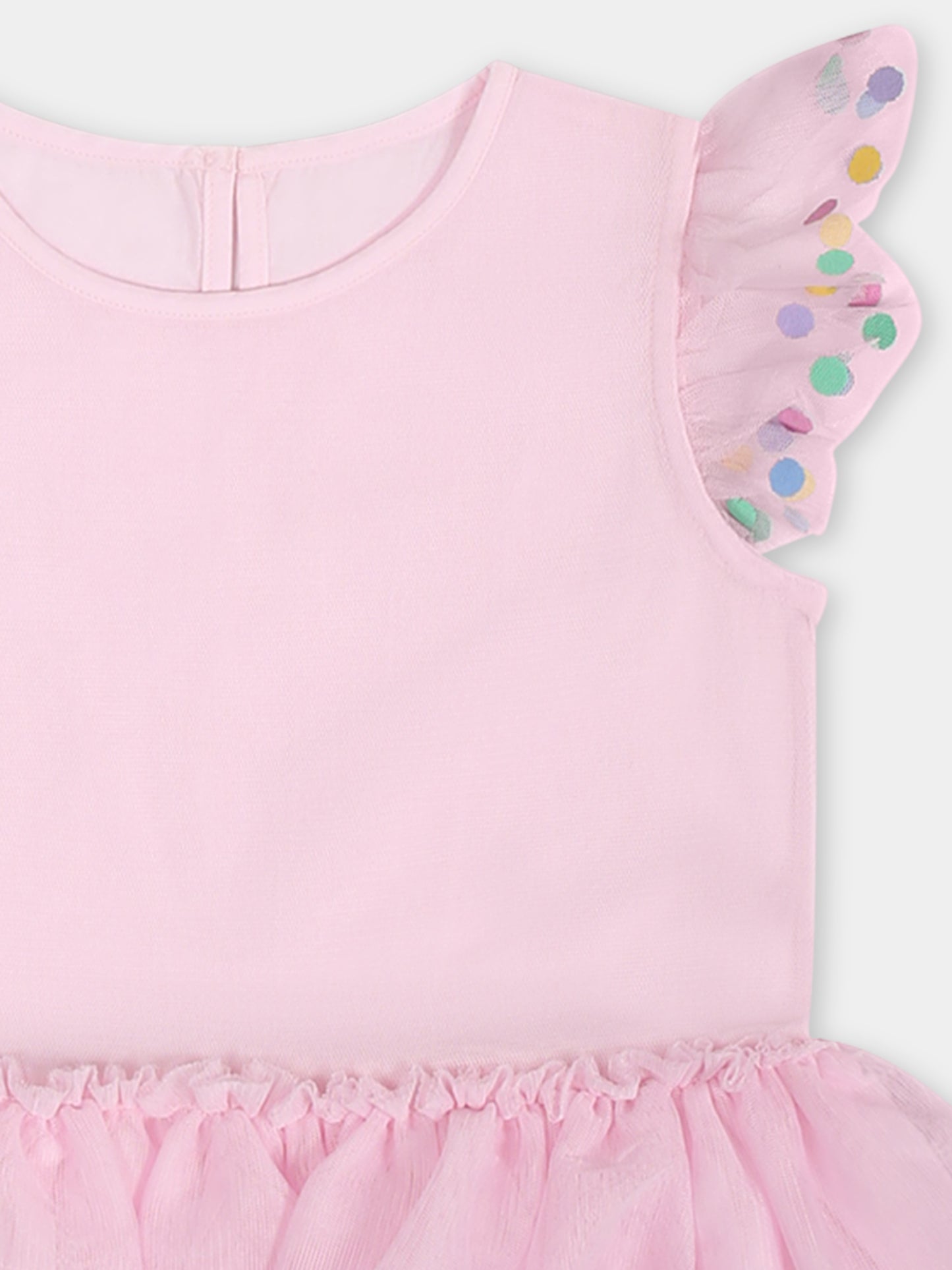 Vestito rosa per neonata con pois,Stella Mccartney Kids,TU1272 Z1119 579