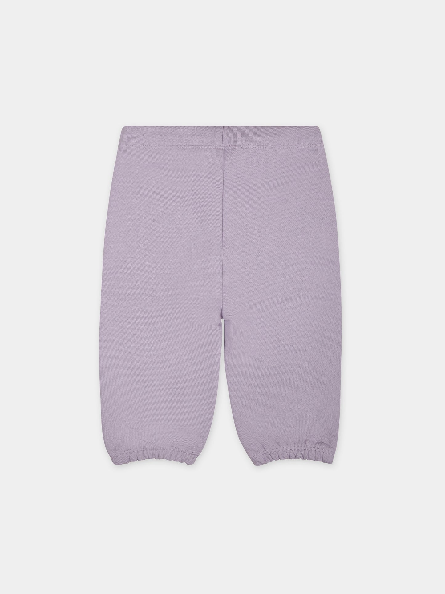 Pantaloni viola per neonata con conchiglie,Stella Mccartney Kids,TU6090 Z0499 572